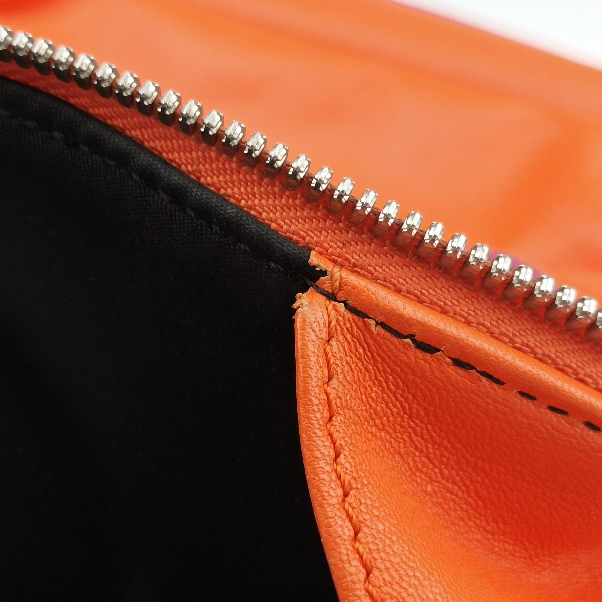 Secondhand VERSACE Medusa Orange Leather  backpack/rucksack | stylenewstar