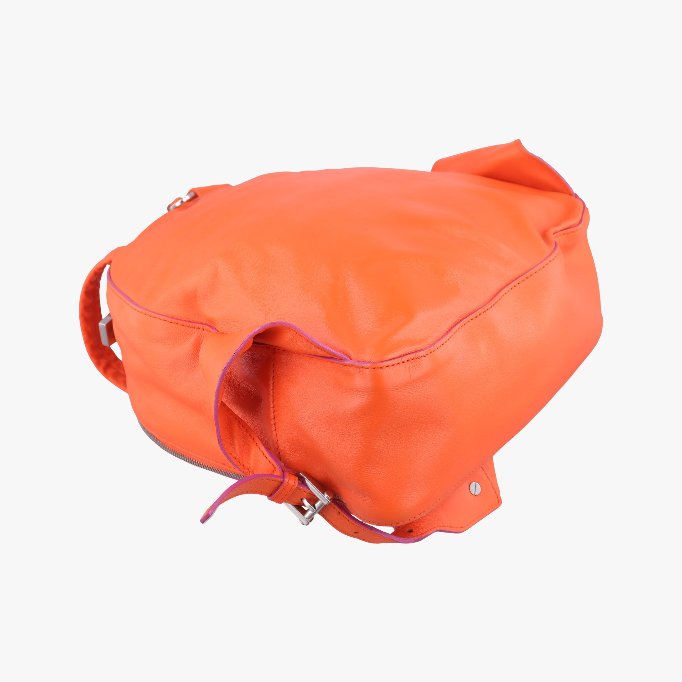 Secondhand VERSACE Medusa Orange Leather  backpack/rucksack | stylenewstar