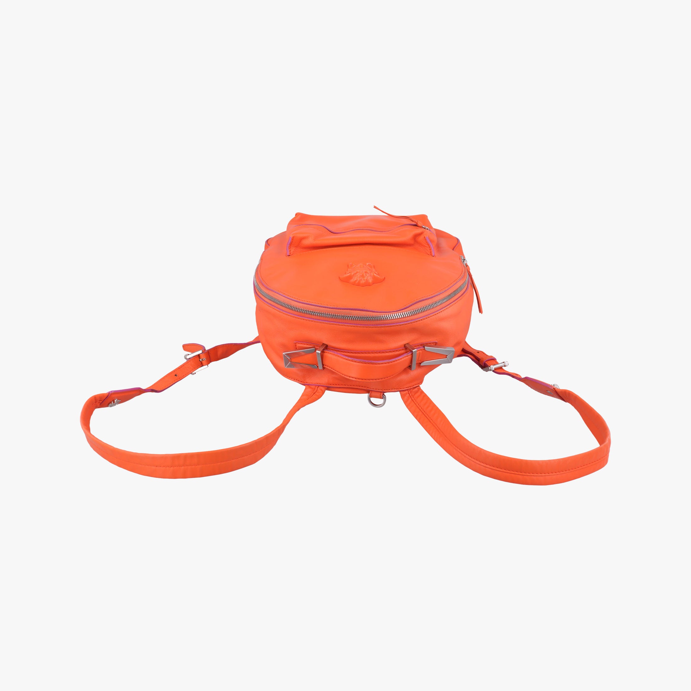Secondhand VERSACE Medusa Orange Leather  backpack/rucksack | stylenewstar