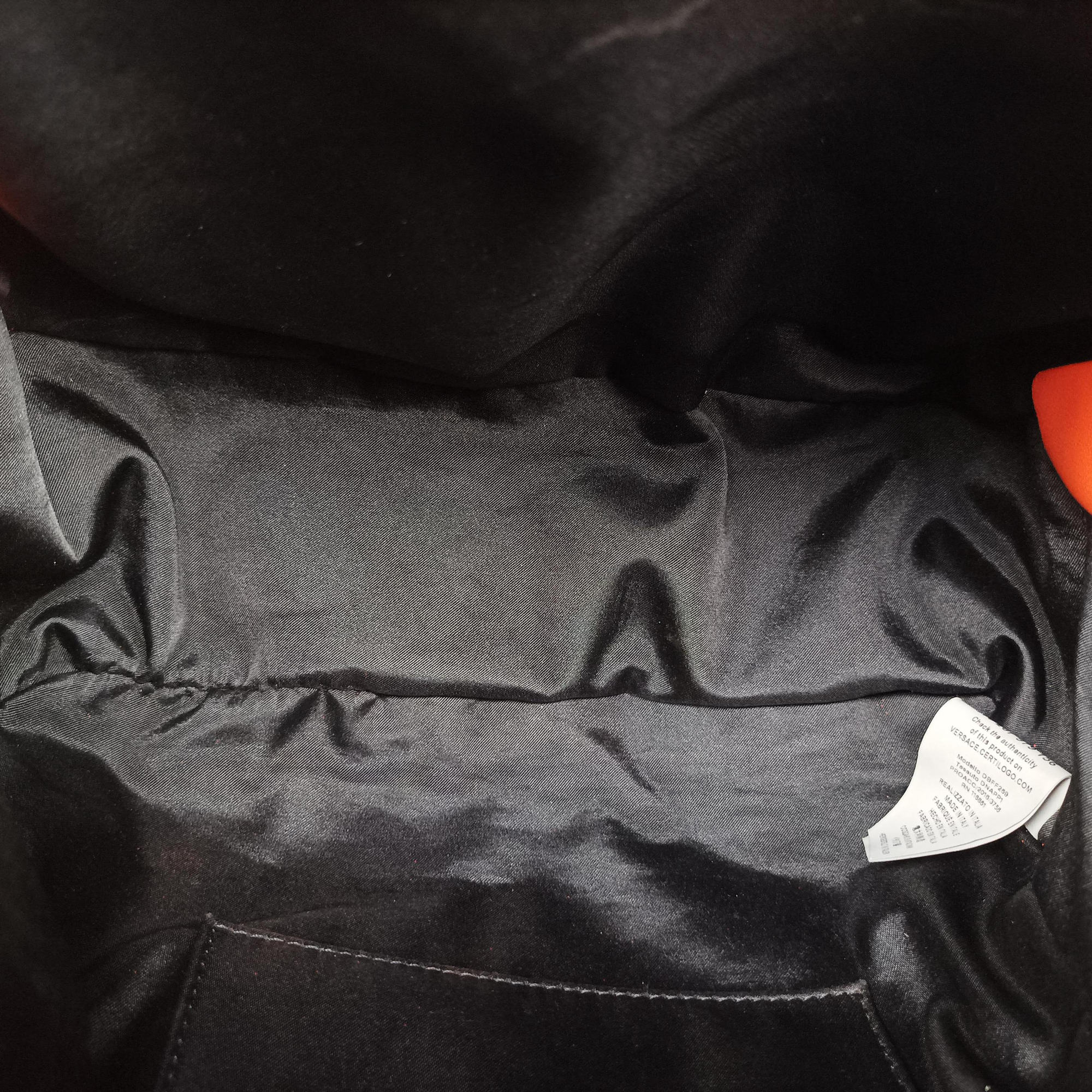 Secondhand VERSACE Medusa Orange Leather  backpack/rucksack | stylenewstar