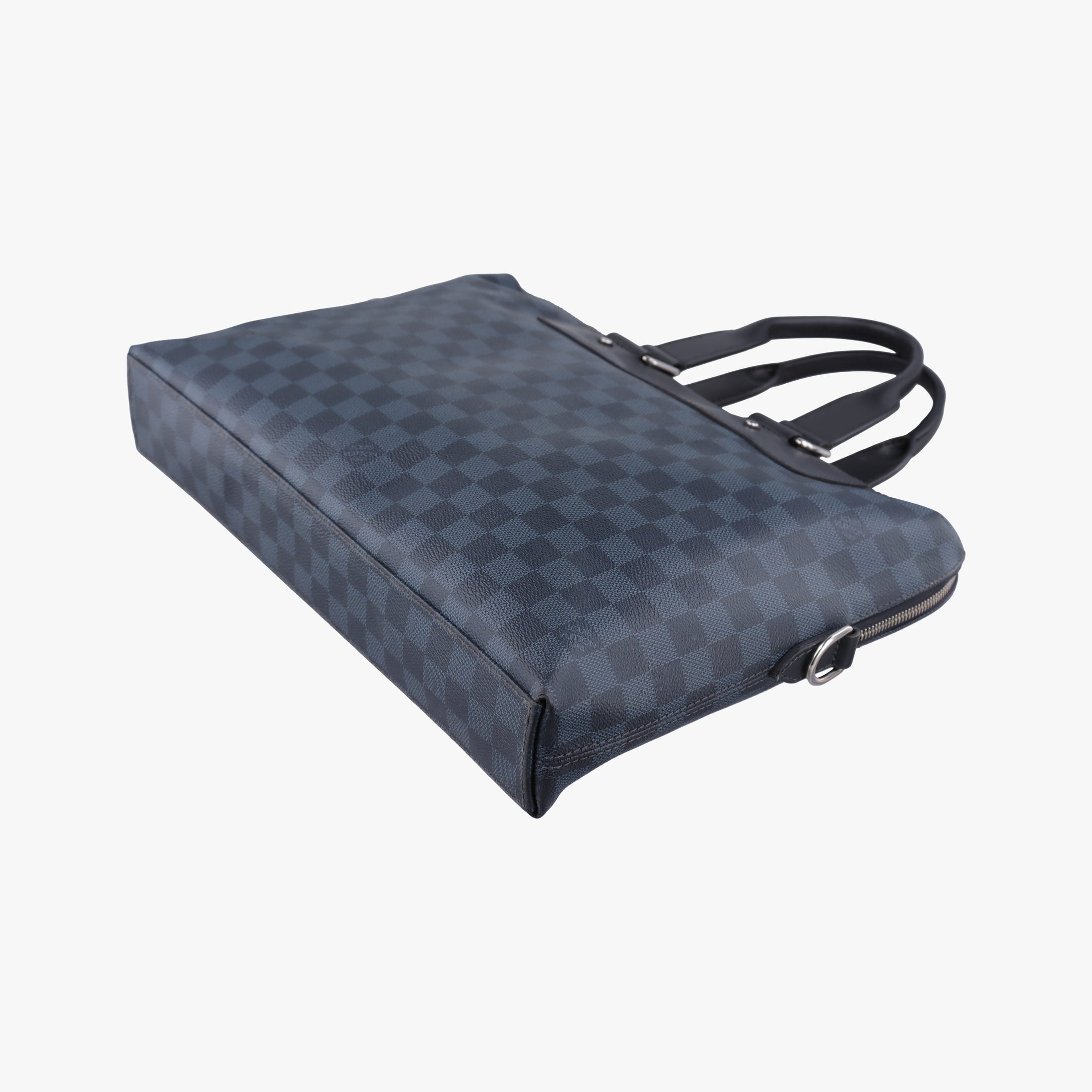 Secondhand Louis Vuitton Porte-Documents Jour Black×Navy Damier Cobalt N42241 handbag | stylenewstar