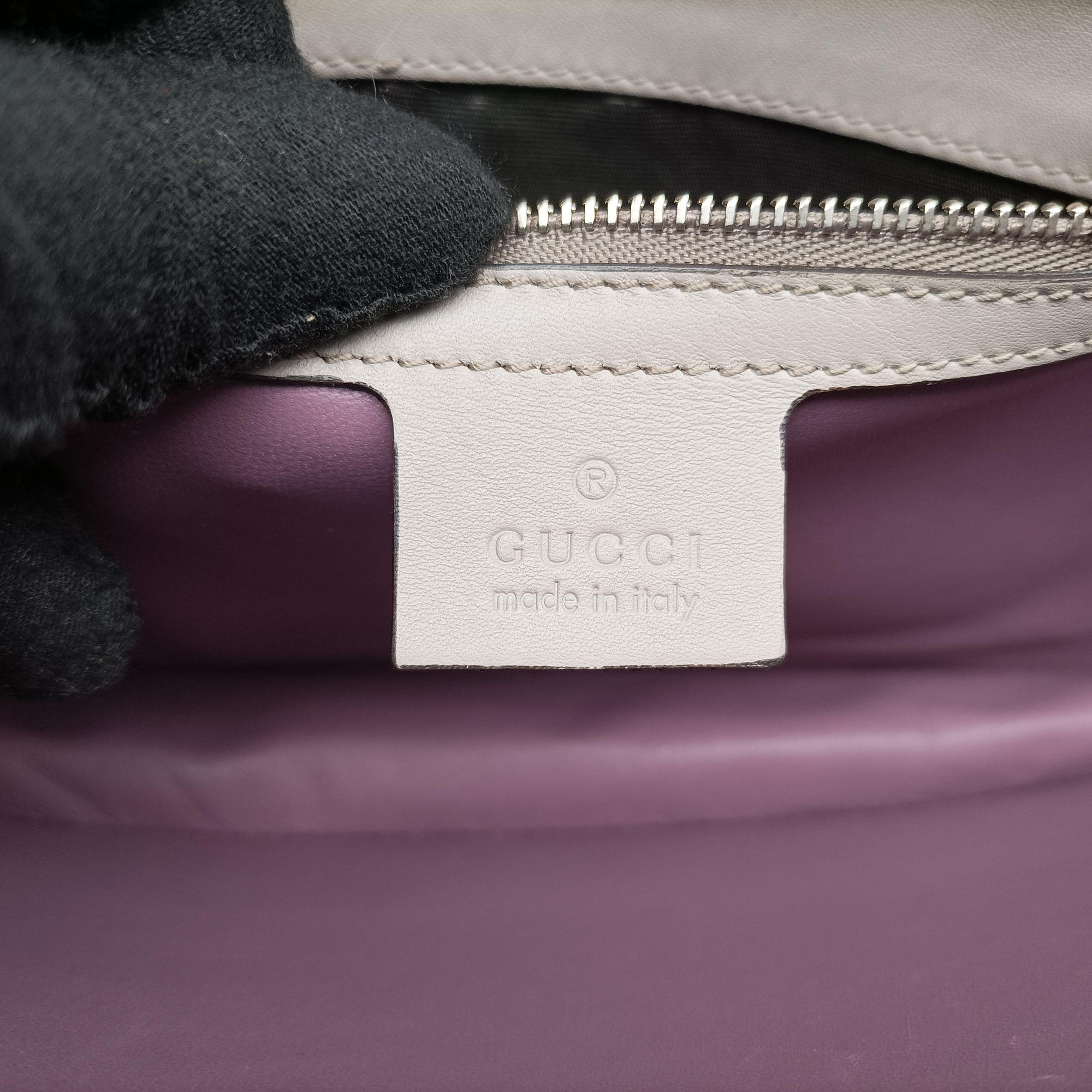 Secondhand Gucci Lady Bamboo Flap Grey Leather 370817 shoulderbag | stylenewstar