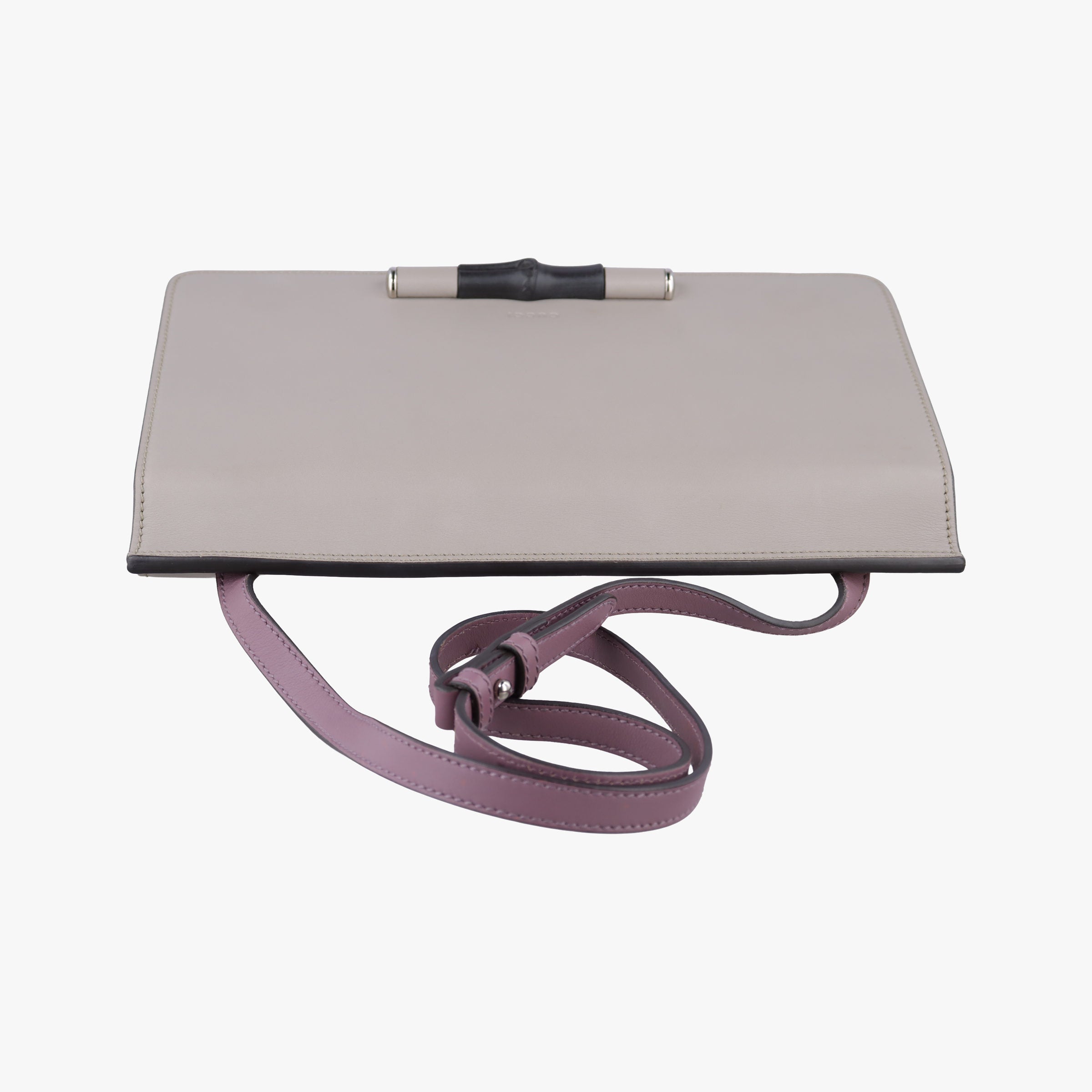 Secondhand Gucci Lady Bamboo Flap Grey Leather 370817 shoulderbag | stylenewstar