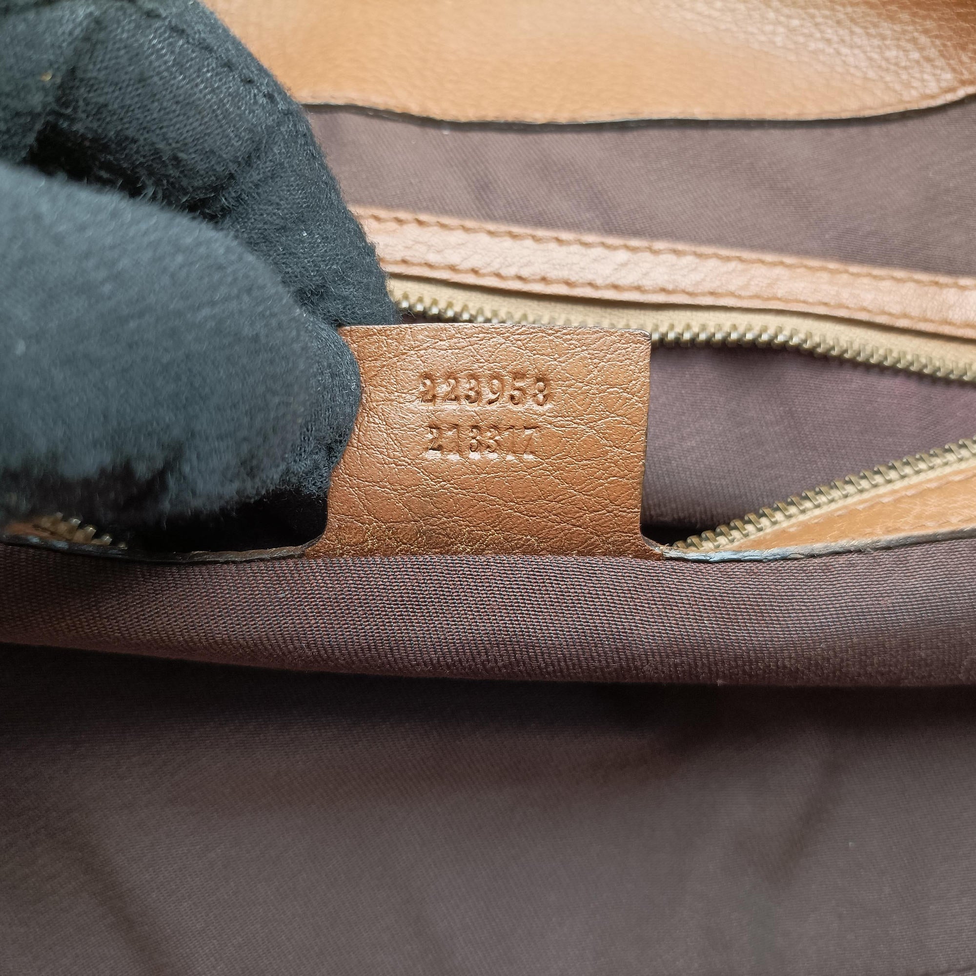 Pre-owned Gucci Guccissima New Pelham horsebit Brown canvas×leather 223958 handbag | stylenewstar