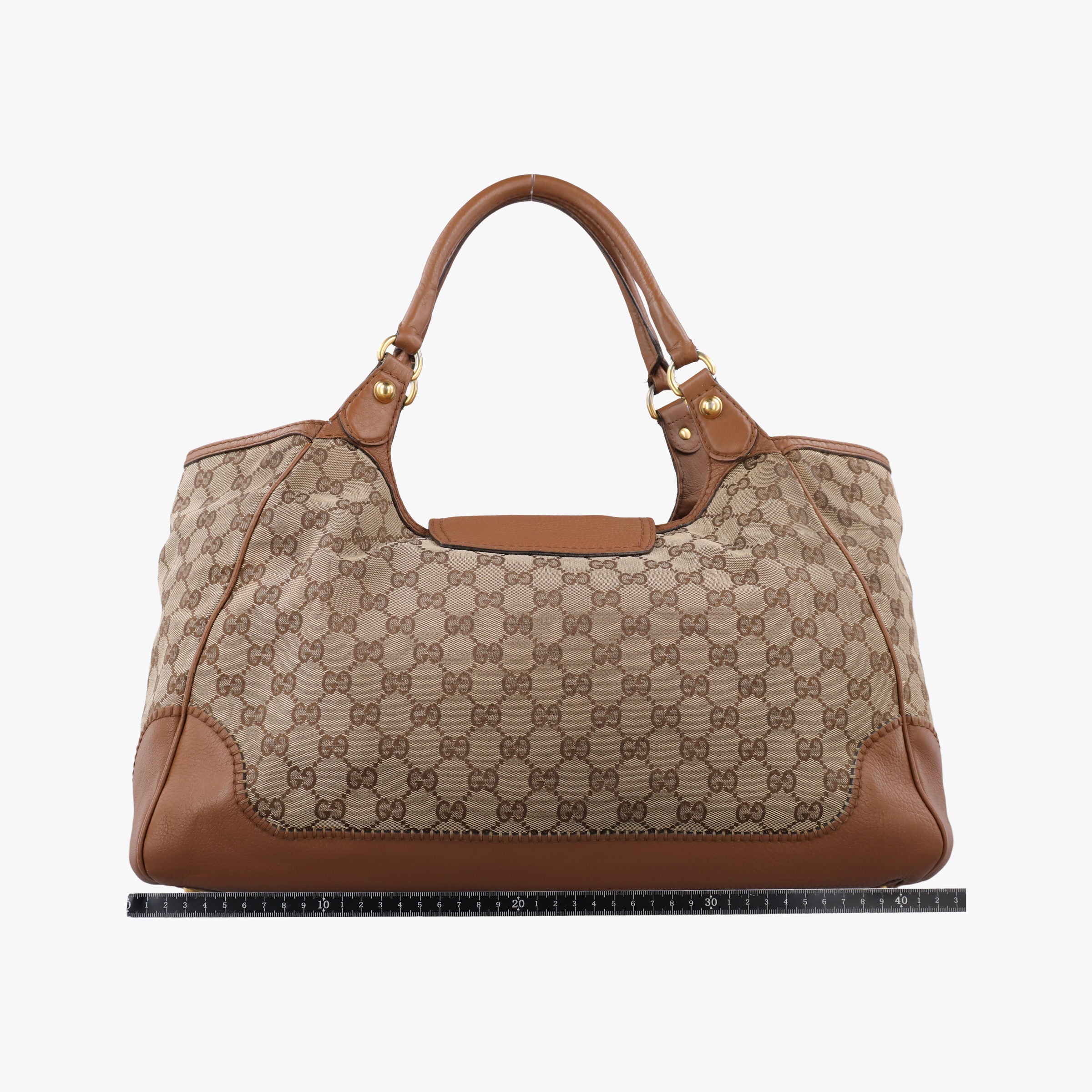 Pre-owned Gucci Guccissima New Pelham horsebit Brown canvas×leather 223958 handbag | stylenewstar
