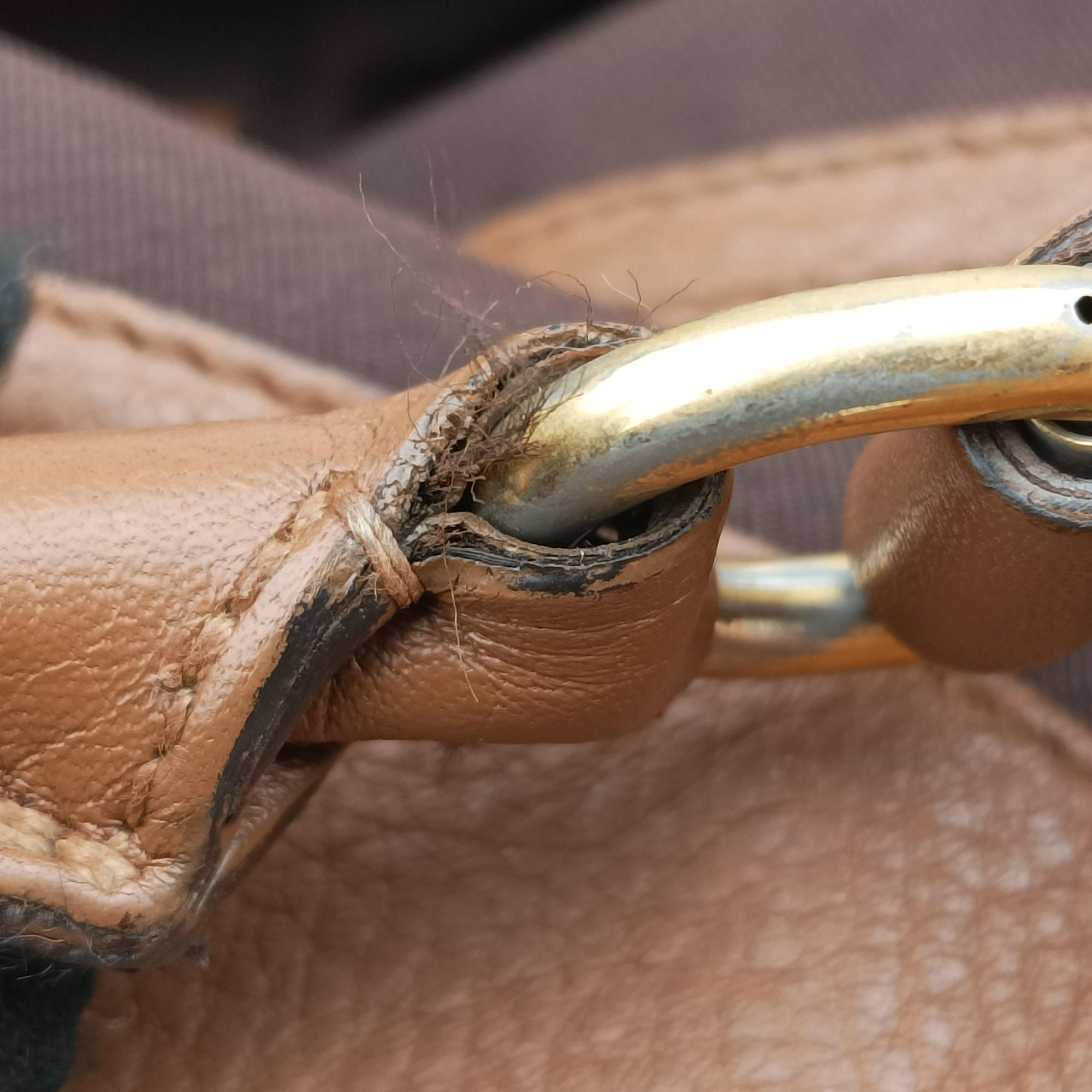 Pre-owned Gucci Guccissima New Pelham horsebit Brown canvas×leather 223958 handbag | stylenewstar