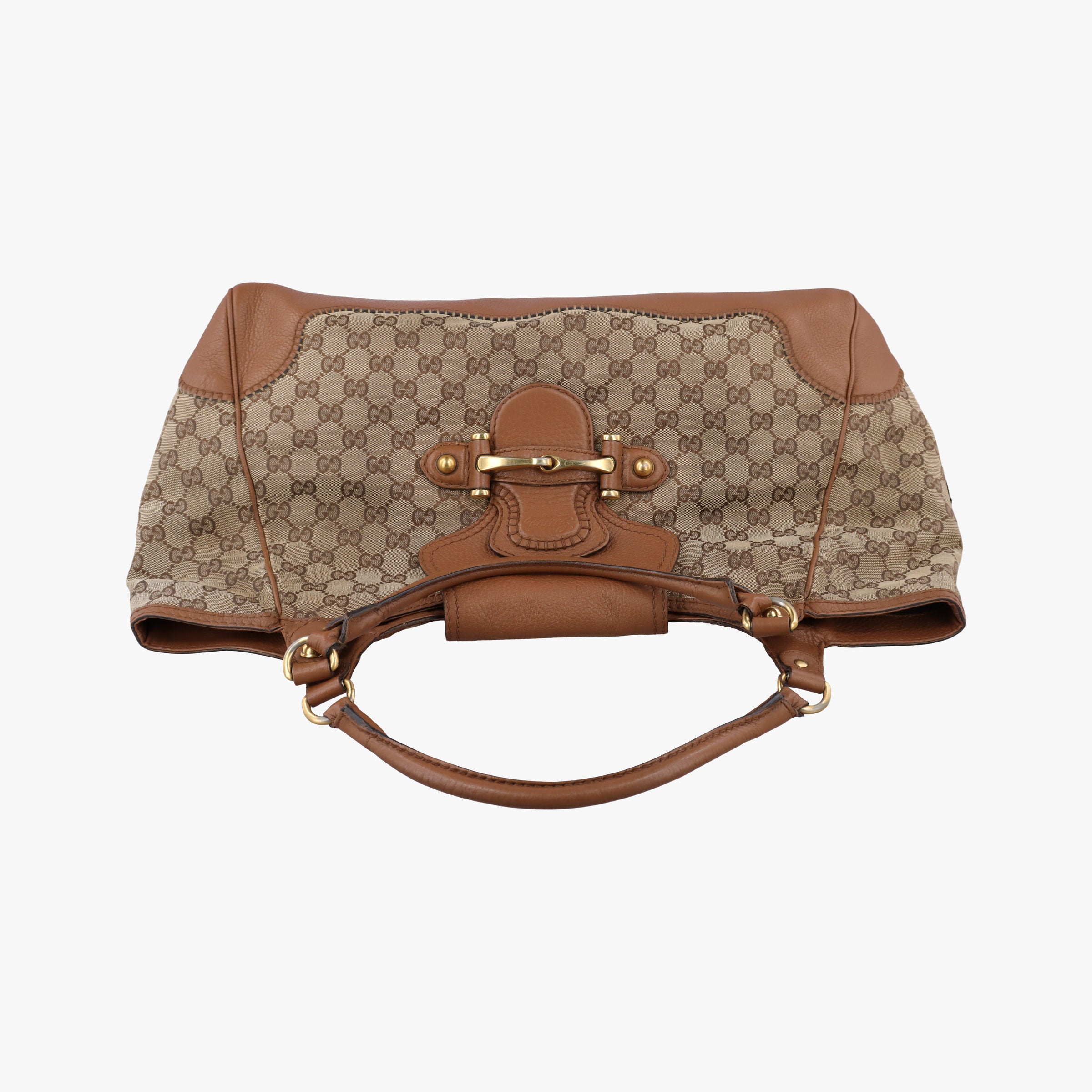 Pre-owned Gucci Guccissima New Pelham horsebit Brown canvas×leather 223958 handbag | stylenewstar