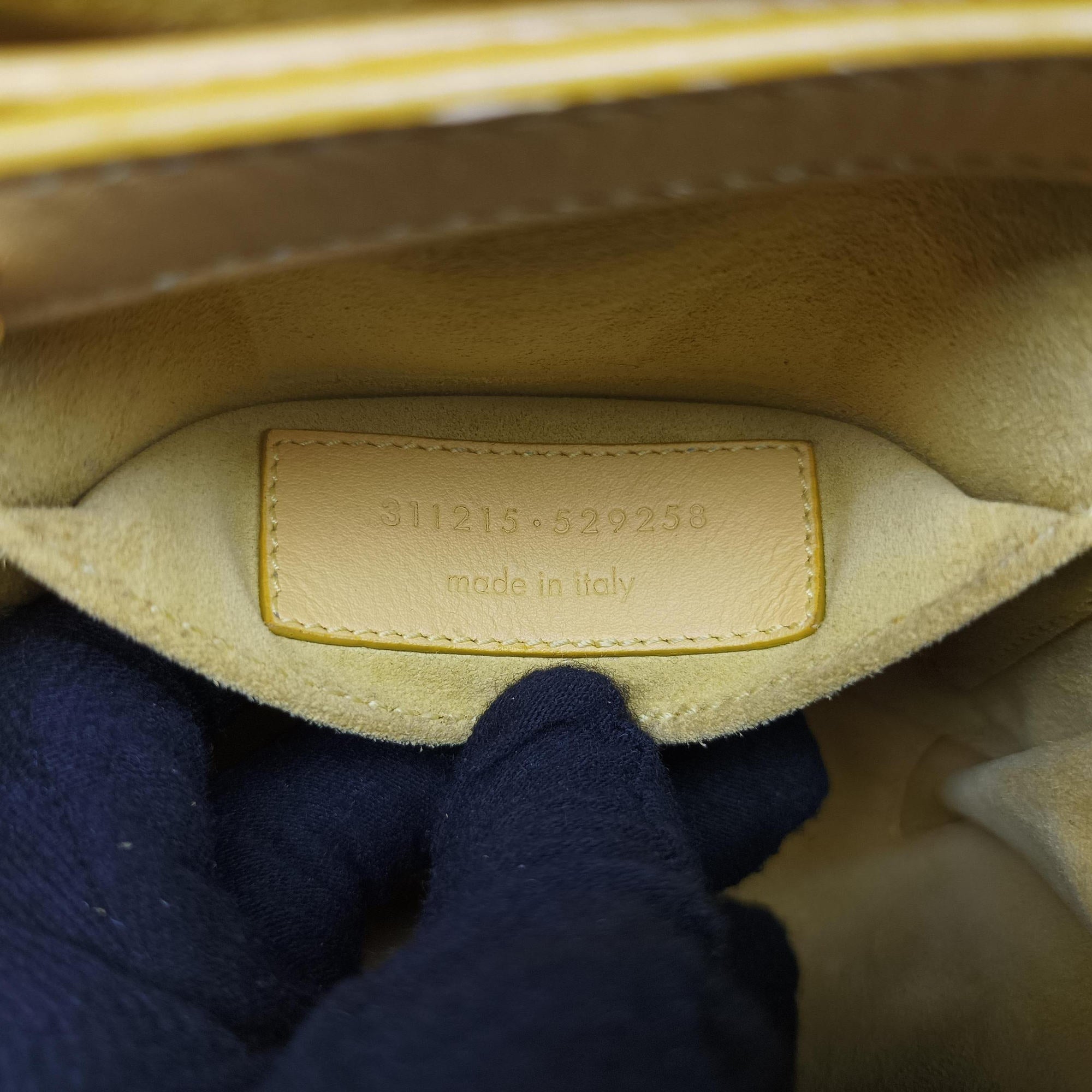 Pre-owned Yves Saint Laurent ChYc Mini Y Line Classic Cabasique WOC Yellow Leather 311215 shoulderbag | stylenewstar