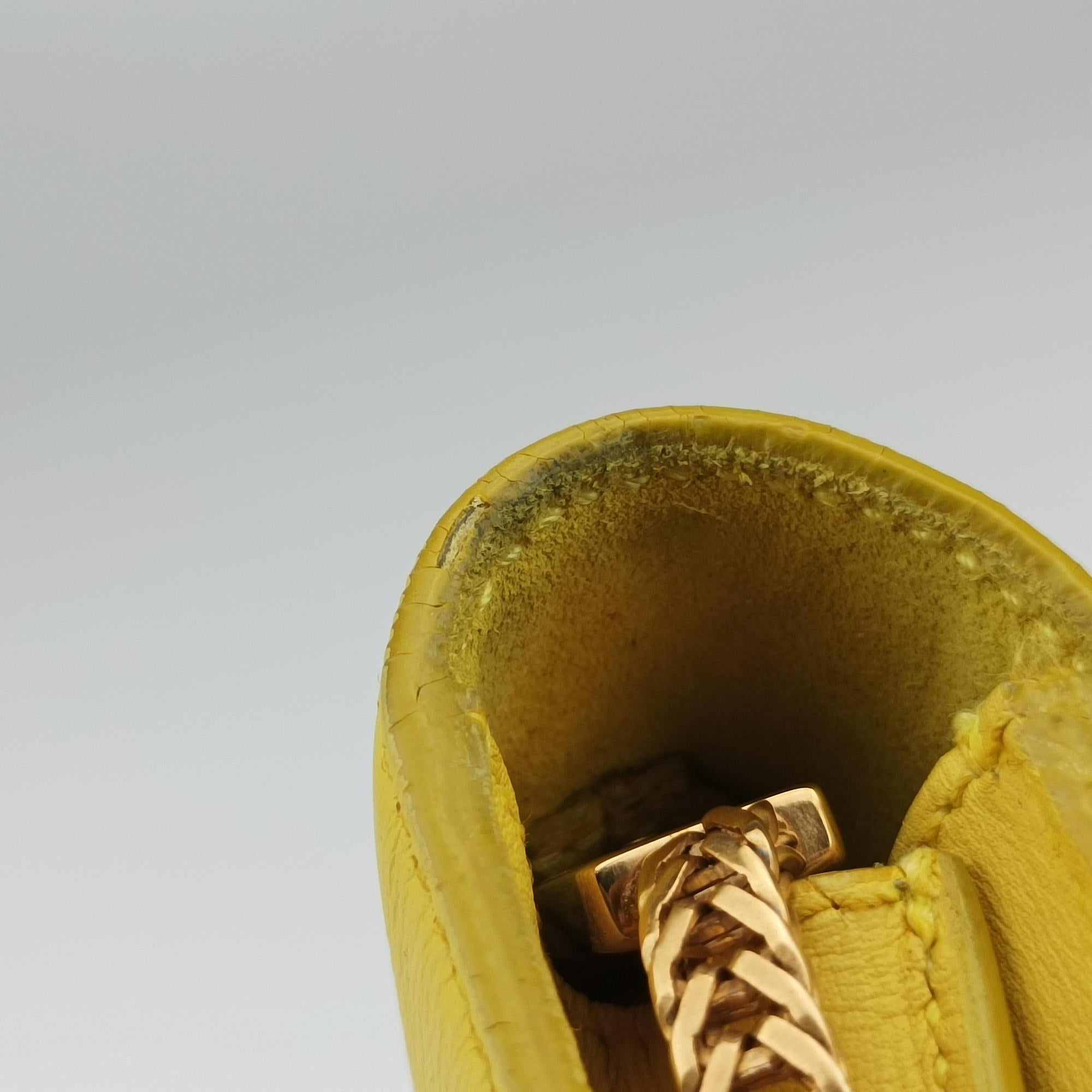 Pre-owned Yves Saint Laurent ChYc Mini Y Line Classic Cabasique WOC Yellow Leather 311215 shoulderbag | stylenewstar
