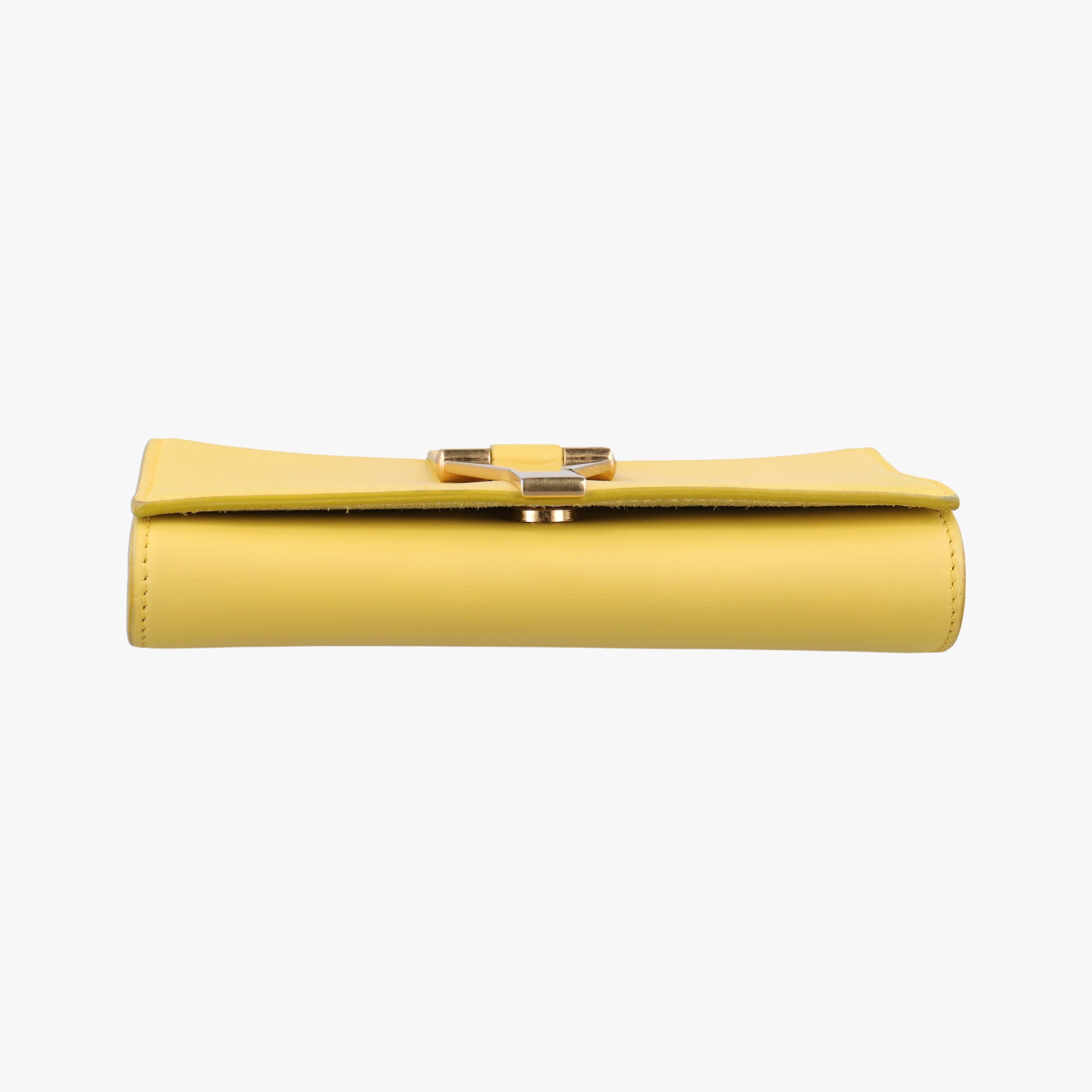Pre-owned Yves Saint Laurent ChYc Mini Y Line Classic Cabasique WOC Yellow Leather 311215 shoulderbag | stylenewstar