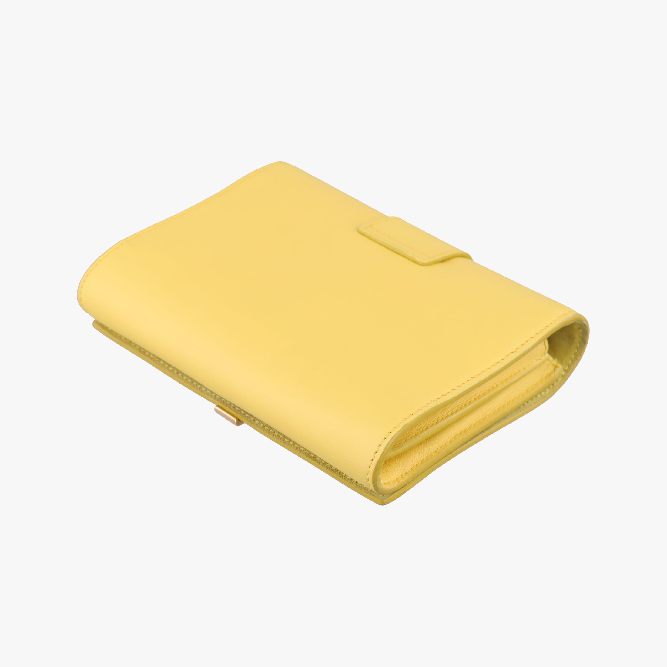 Pre-owned Yves Saint Laurent ChYc Mini Y Line Classic Cabasique WOC Yellow Leather 311215 shoulderbag | stylenewstar