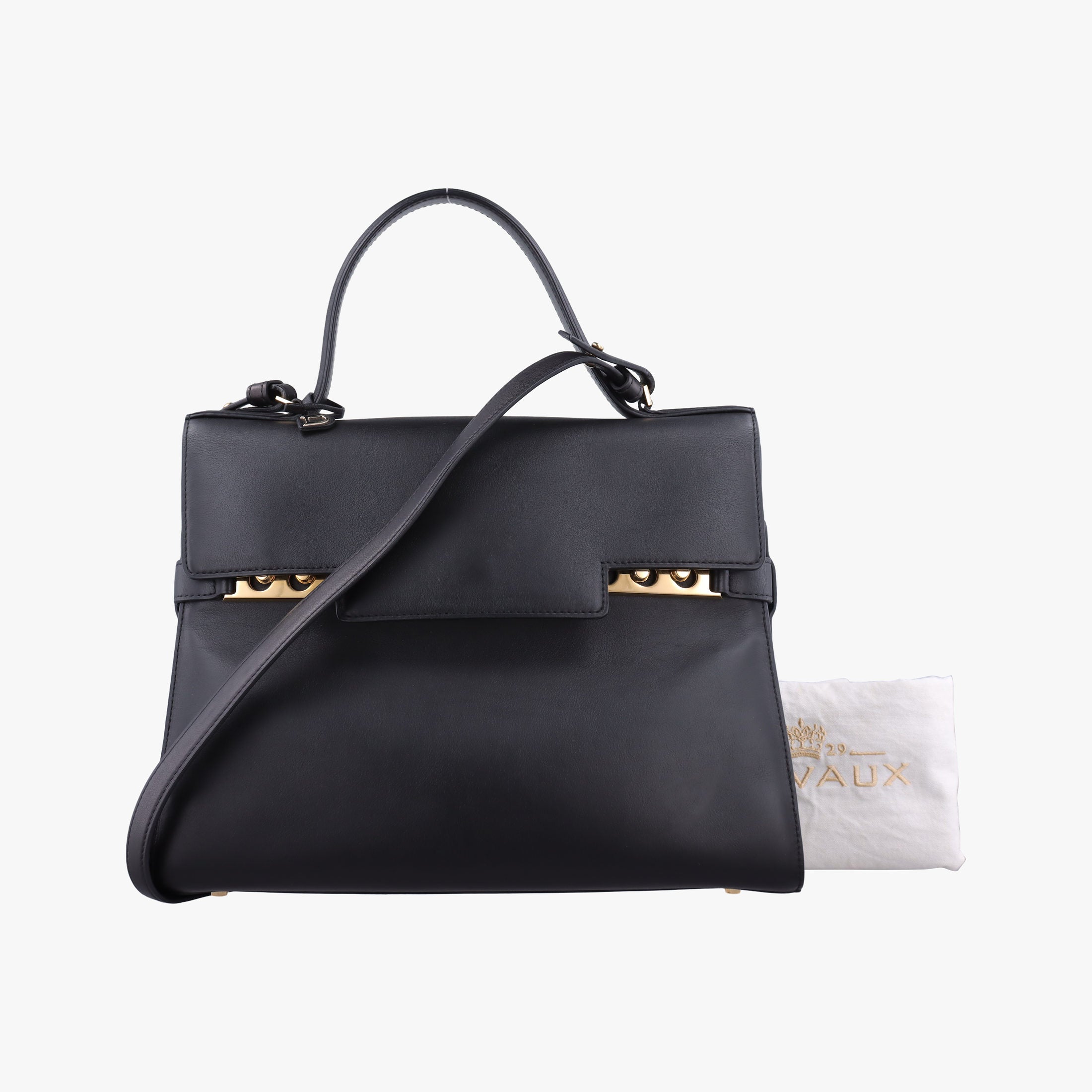 Secondhand Delvaux Tampete Black Leather  shoulderbag | stylenewstar