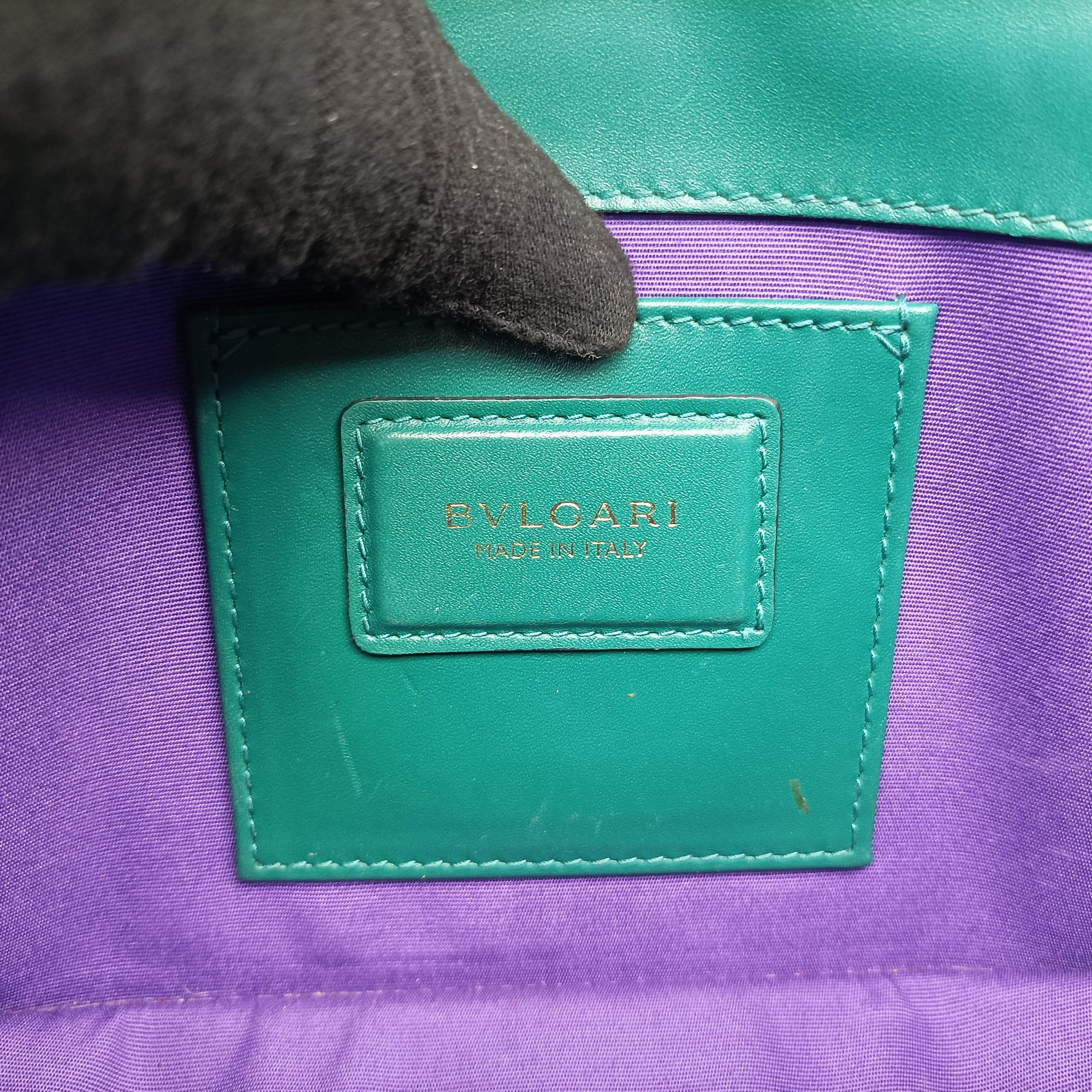 Secondhand Bvlgari SERPENTI FOREVER Green Leather  shoulderbag | stylenewstar