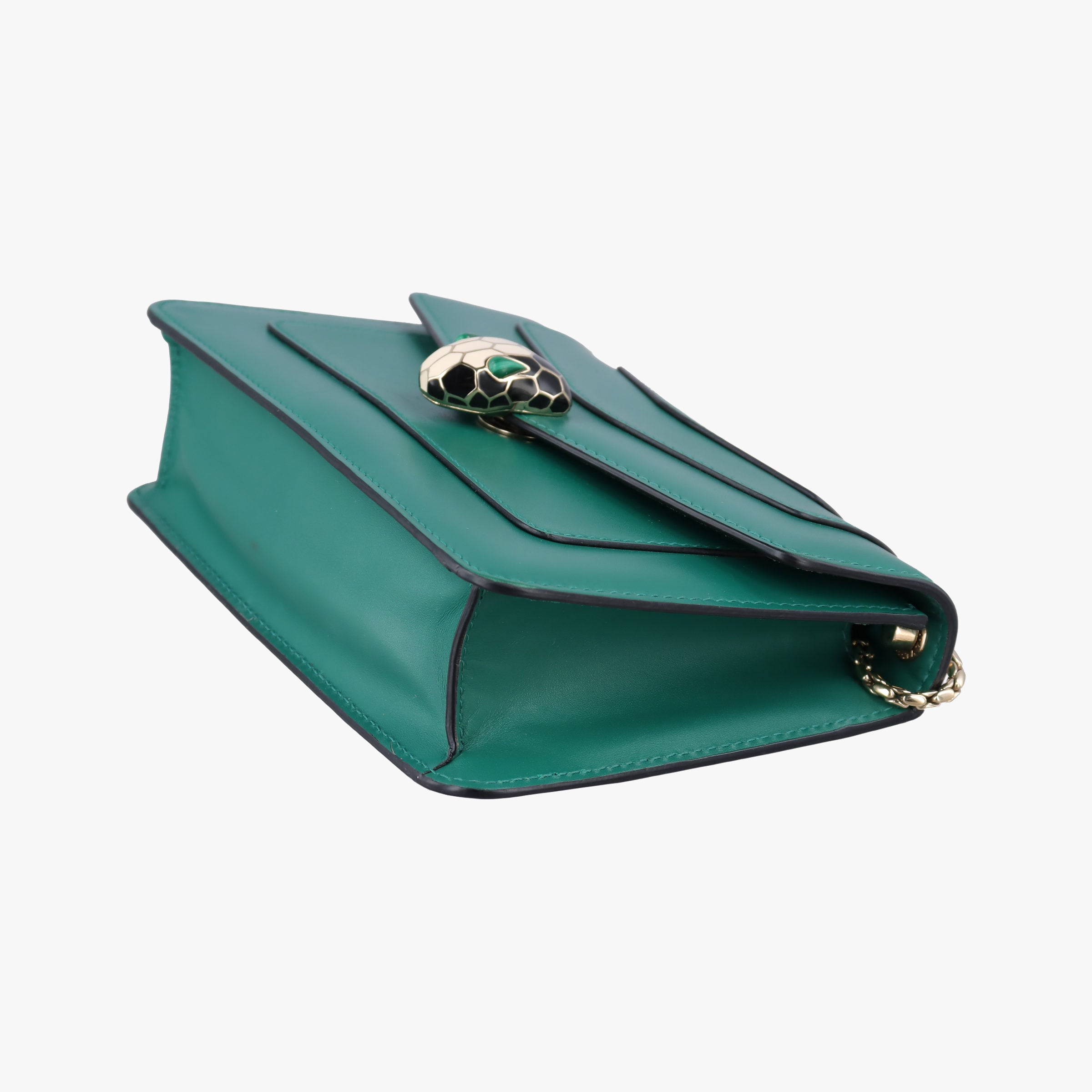 Secondhand Bvlgari SERPENTI FOREVER Green Leather  shoulderbag | stylenewstar