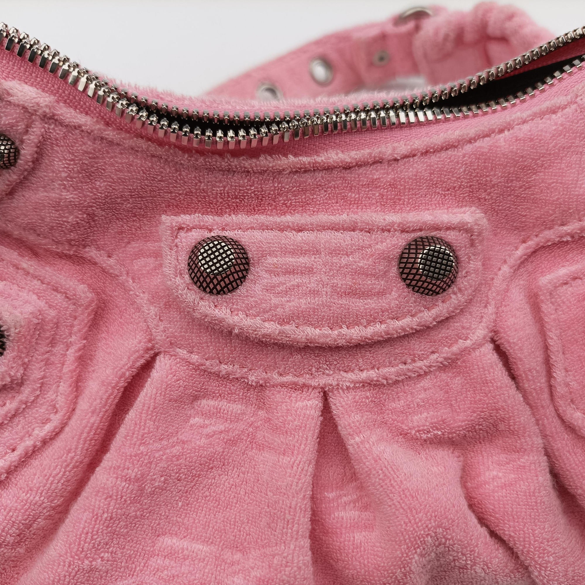 Secondhand Balenciaga Le Cagole mini Pink Pile Fabric  shoulderbag | stylenewstar