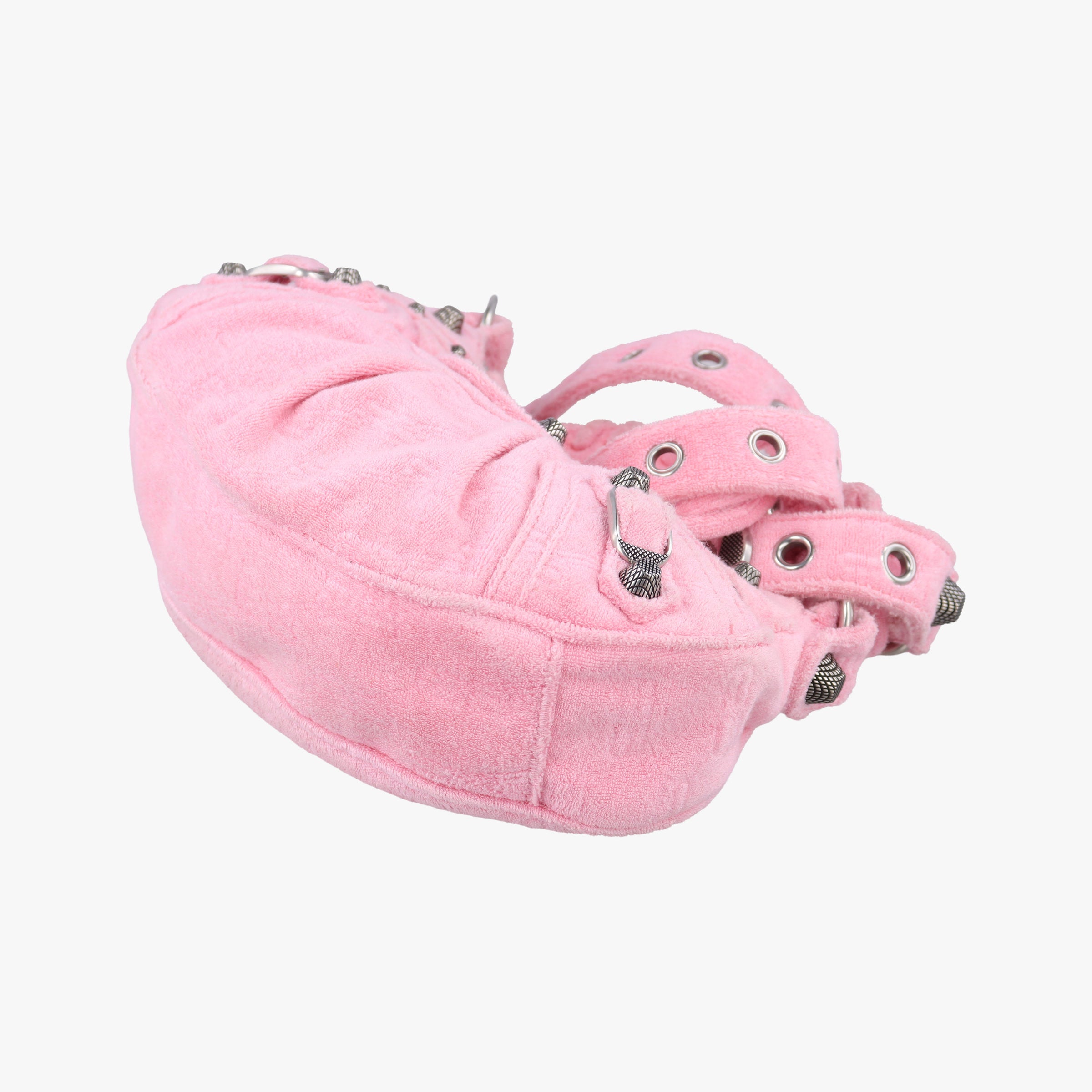Secondhand Balenciaga Le Cagole mini Pink Pile Fabric  shoulderbag | stylenewstar