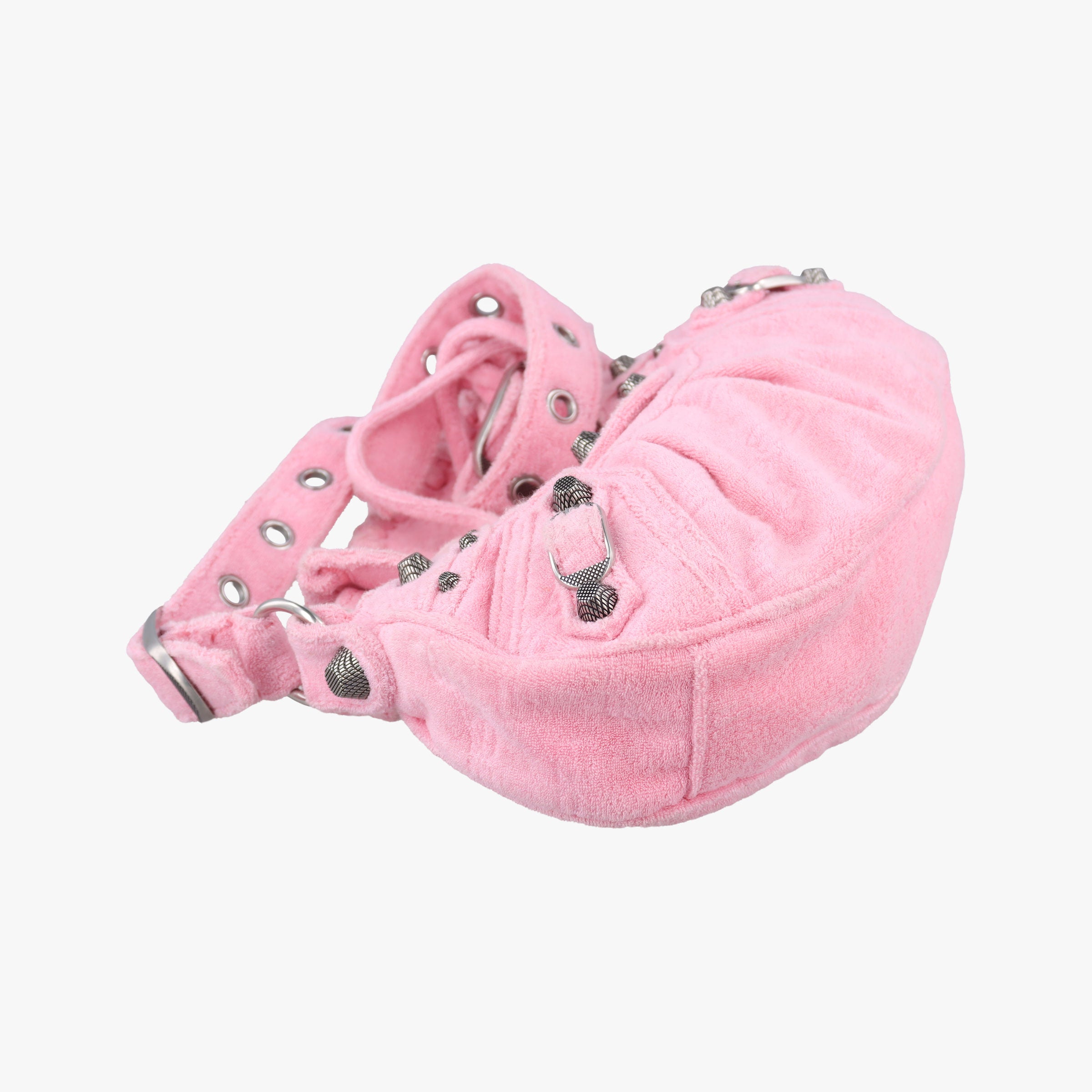 Secondhand Balenciaga Le Cagole mini Pink Pile Fabric  shoulderbag | stylenewstar