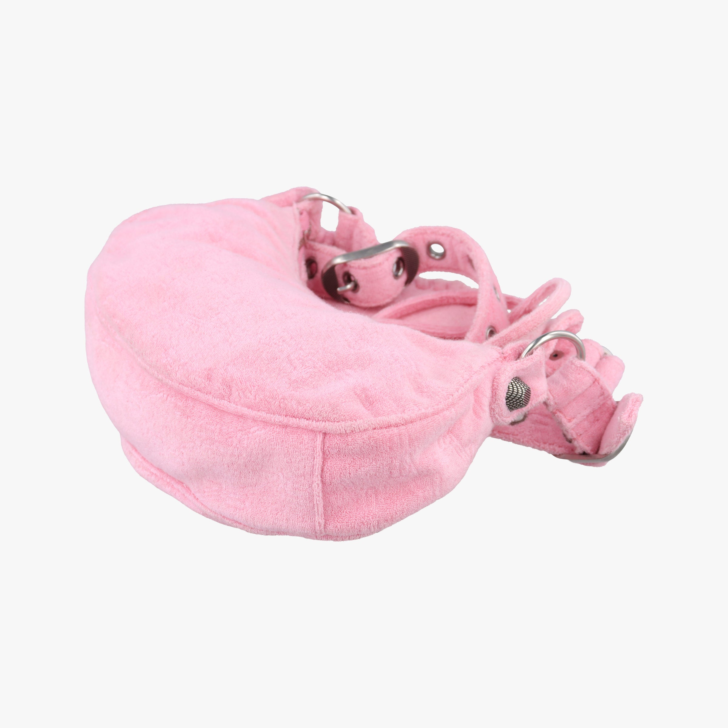 Secondhand Balenciaga Le Cagole mini Pink Pile Fabric  shoulderbag | stylenewstar