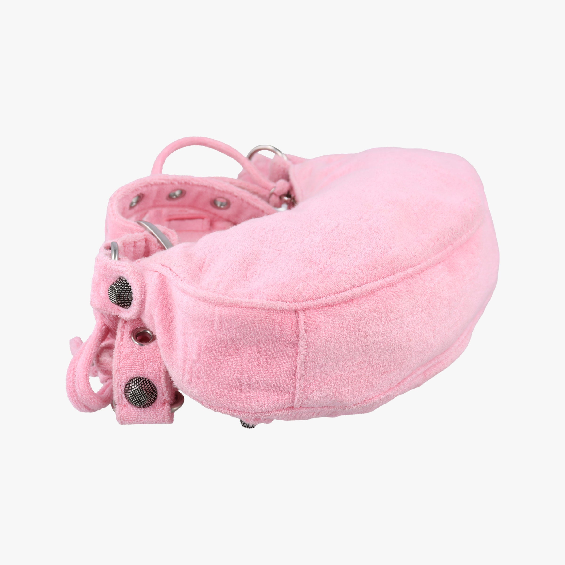 Secondhand Balenciaga Le Cagole mini Pink Pile Fabric  shoulderbag | stylenewstar