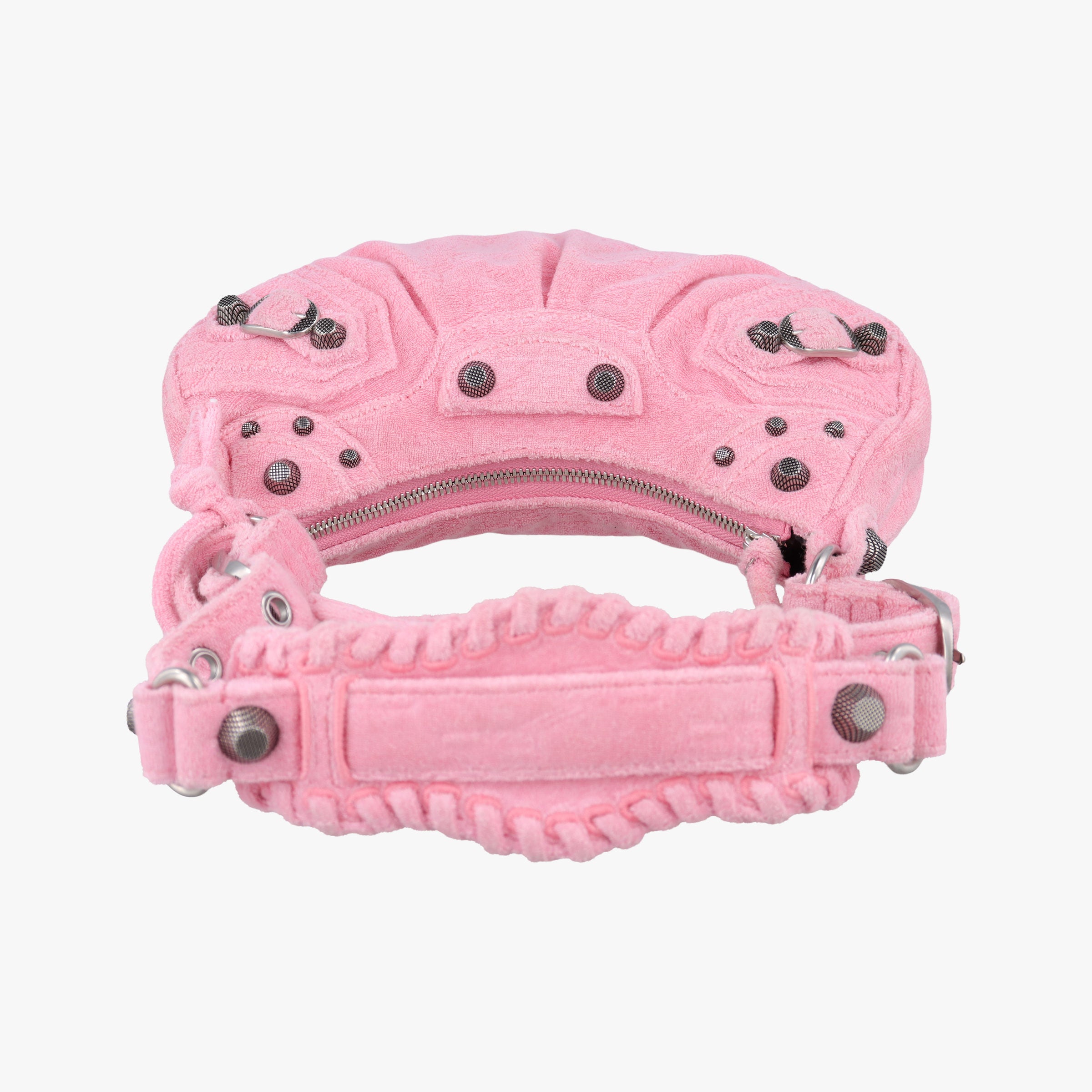 Secondhand Balenciaga Le Cagole mini Pink Pile Fabric  shoulderbag | stylenewstar