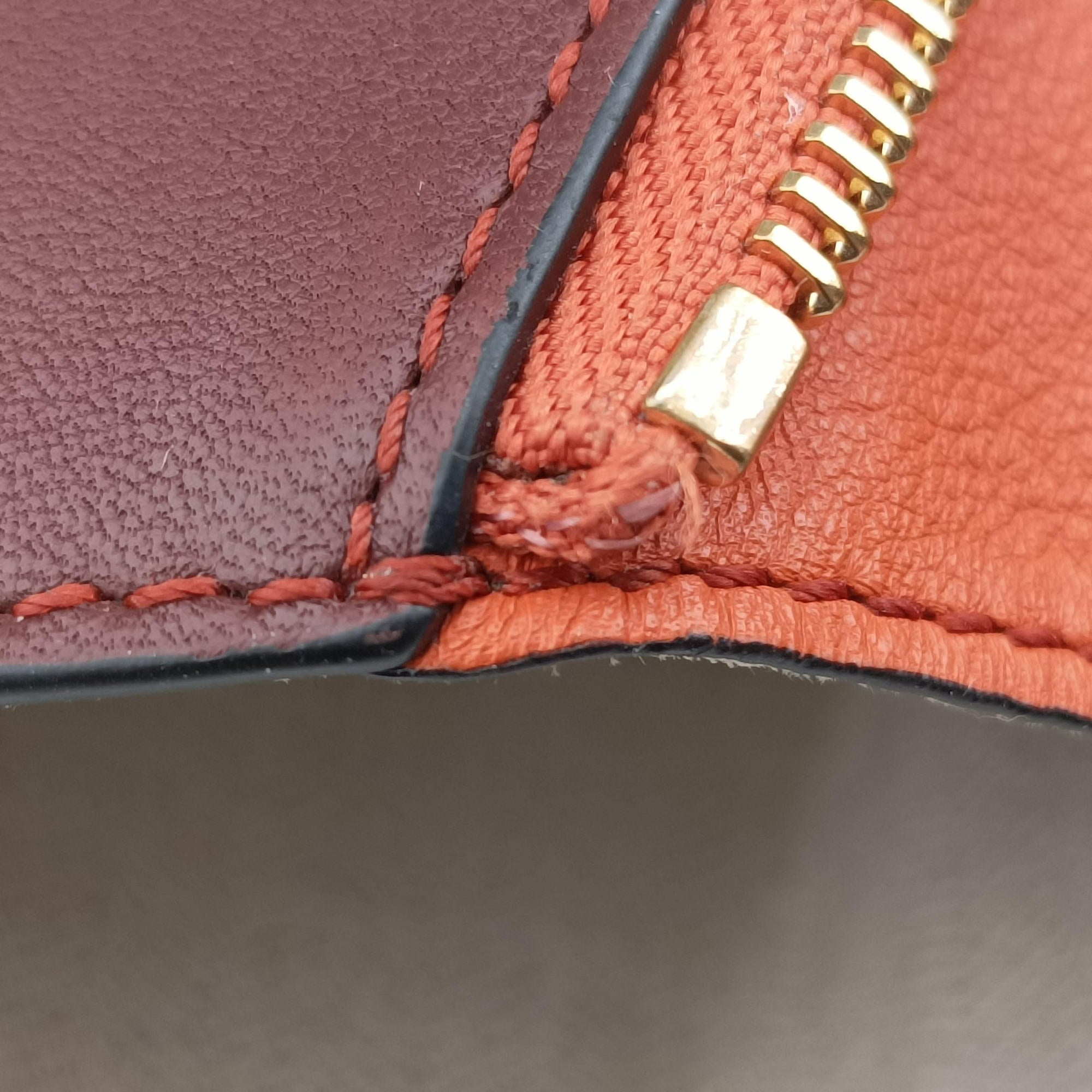 Pre-owned Loewe Hammock Orange×Red×Brown Leather  shoulderbag | stylenewstar