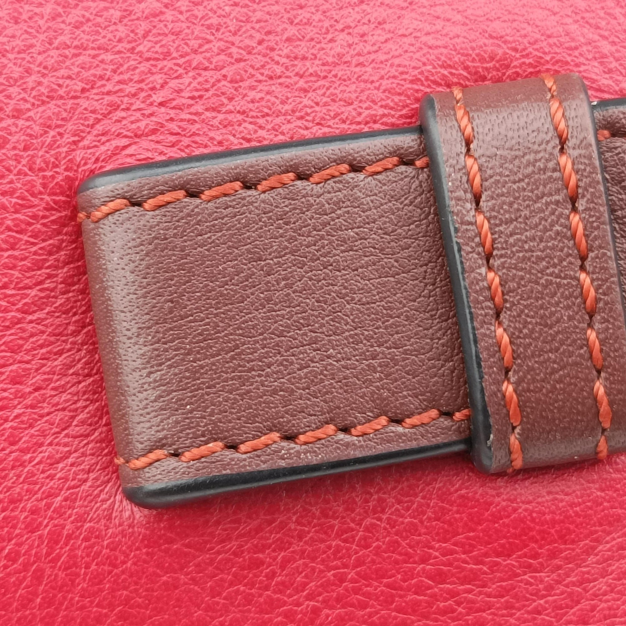 Pre-owned Loewe Hammock Orange×Red×Brown Leather  shoulderbag | stylenewstar