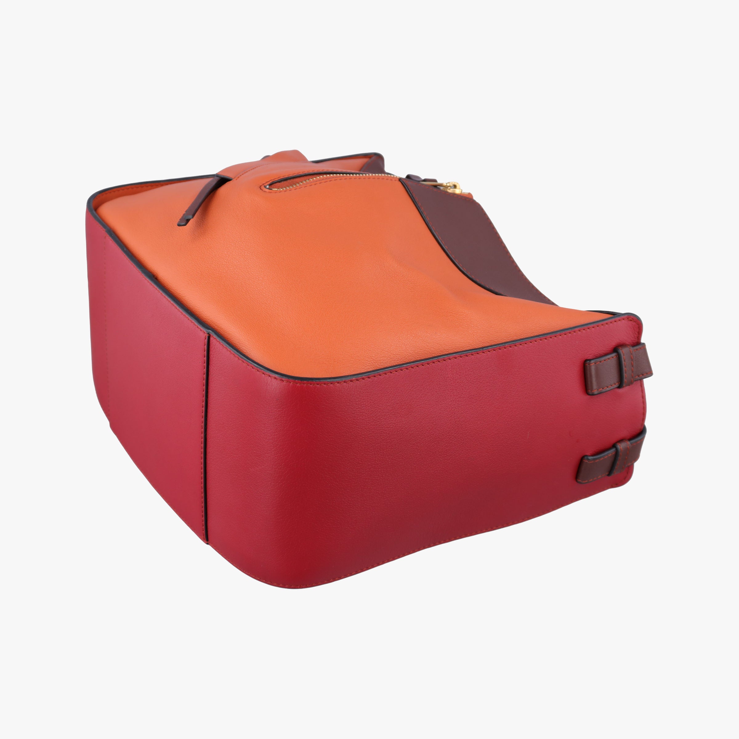 Pre-owned Loewe Hammock Orange×Red×Brown Leather  shoulderbag | stylenewstar