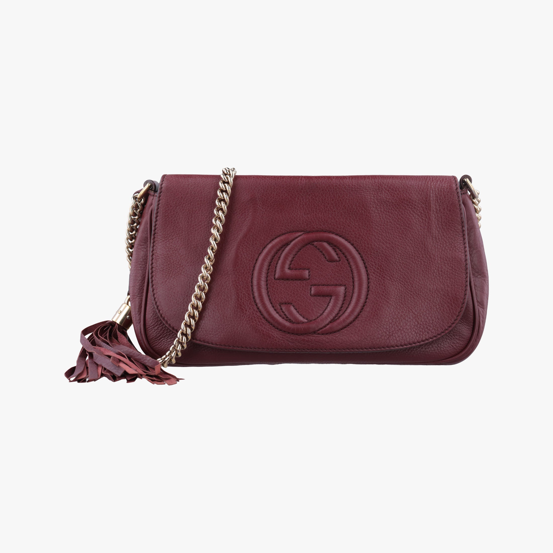 Pre-owned Gucci SOHO Burgundy Leather 336752 shoulderbag | stylenewstar
