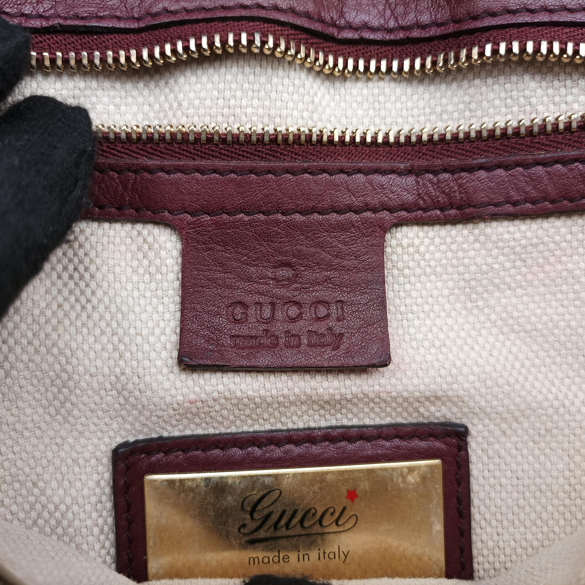Pre-owned Gucci SOHO Burgundy Leather 336752 shoulderbag | stylenewstar