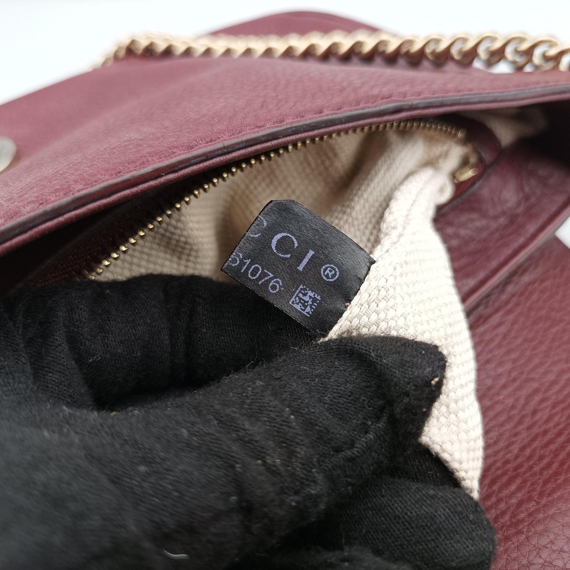 Pre-owned Gucci SOHO Burgundy Leather 336752 shoulderbag | stylenewstar