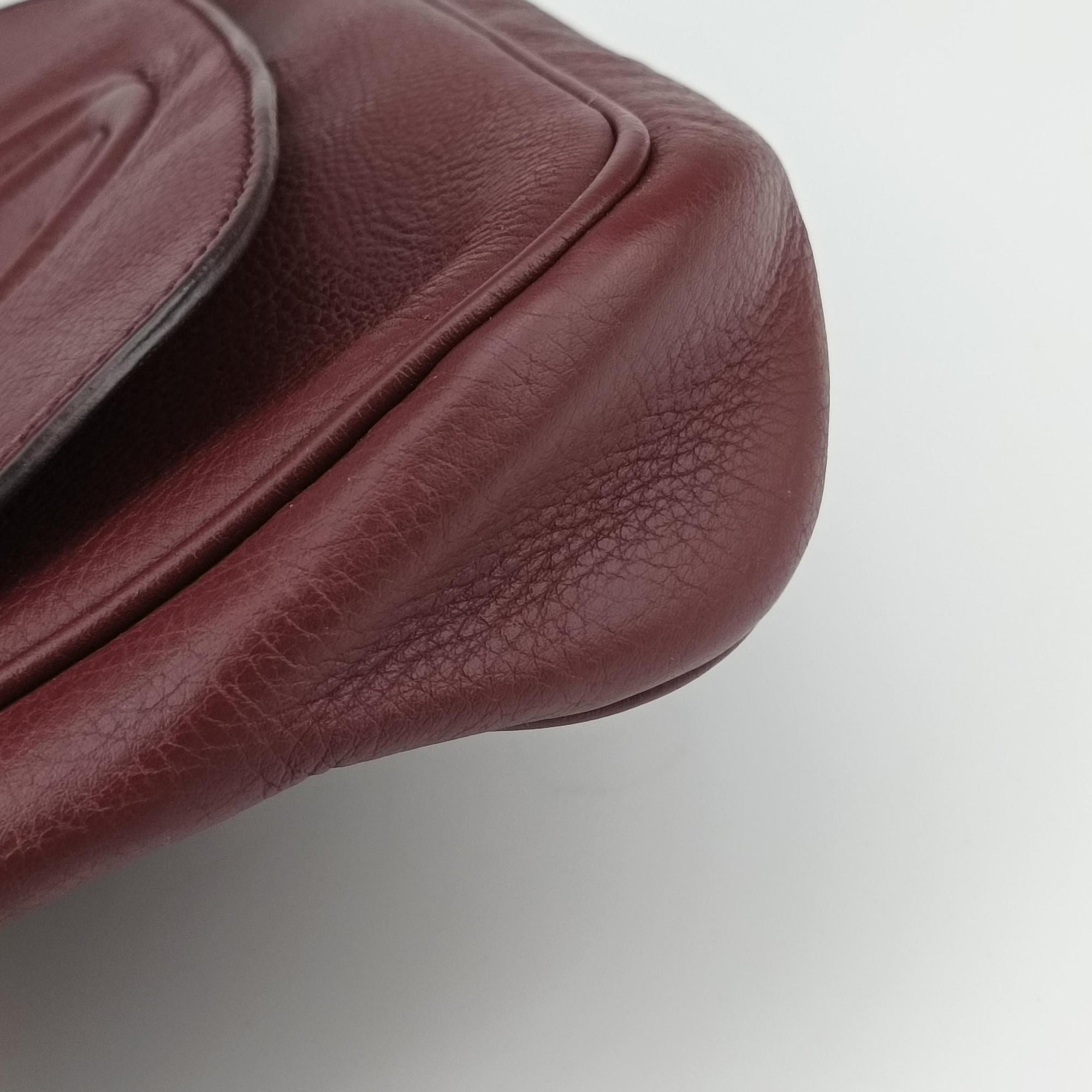 Pre-owned Gucci SOHO Burgundy Leather 336752 shoulderbag | stylenewstar