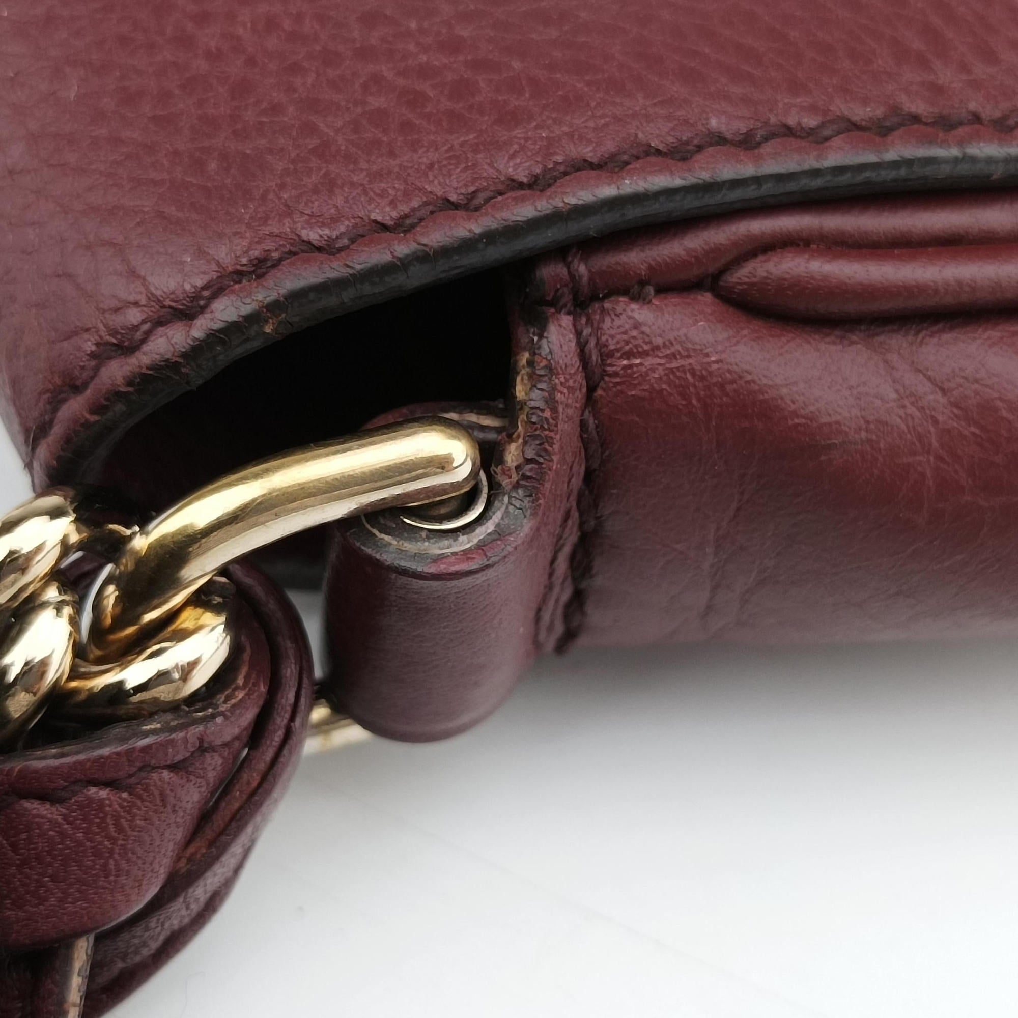 Pre-owned Gucci SOHO Burgundy Leather 336752 shoulderbag | stylenewstar