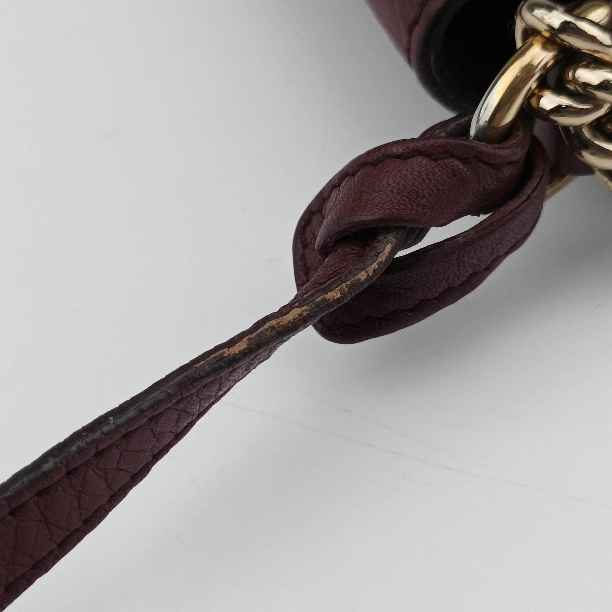 Pre-owned Gucci SOHO Burgundy Leather 336752 shoulderbag | stylenewstar