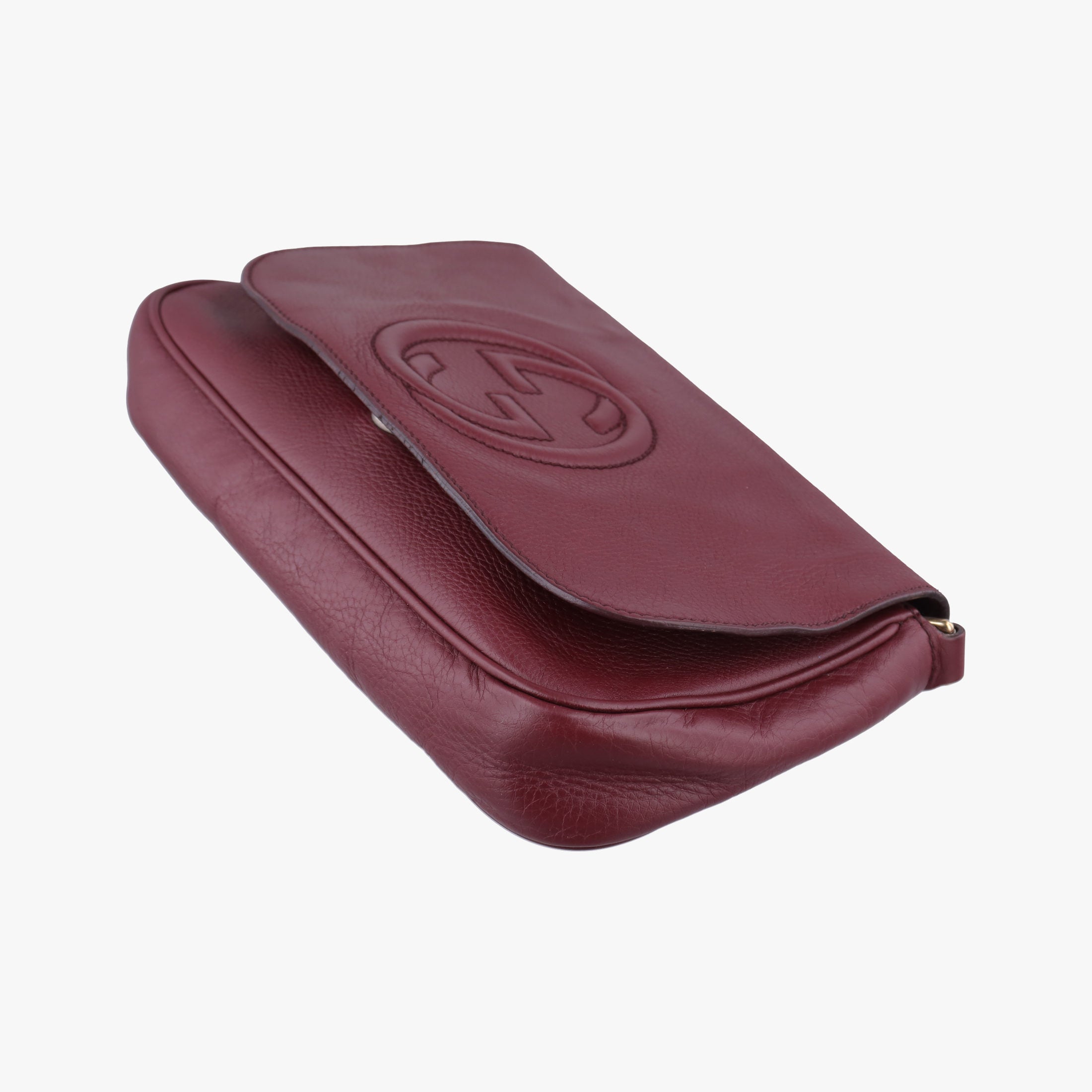 Pre-owned Gucci SOHO Burgundy Leather 336752 shoulderbag | stylenewstar