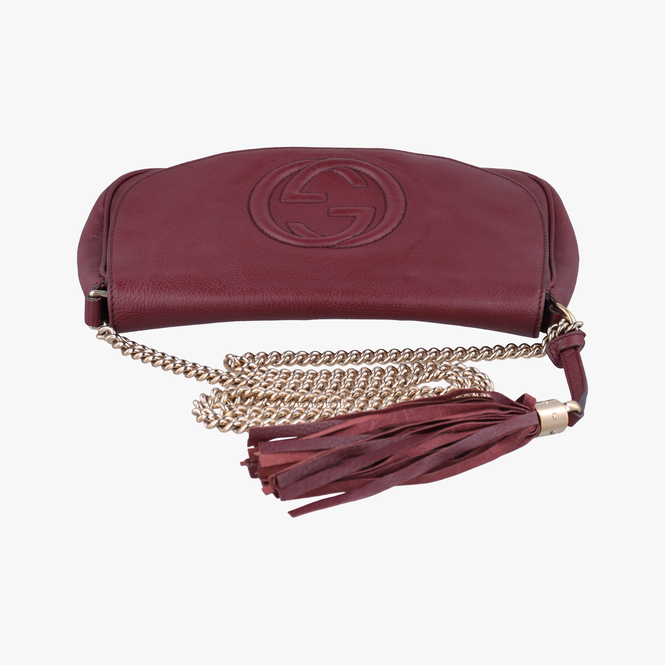 Pre-owned Gucci SOHO Burgundy Leather 336752 shoulderbag | stylenewstar