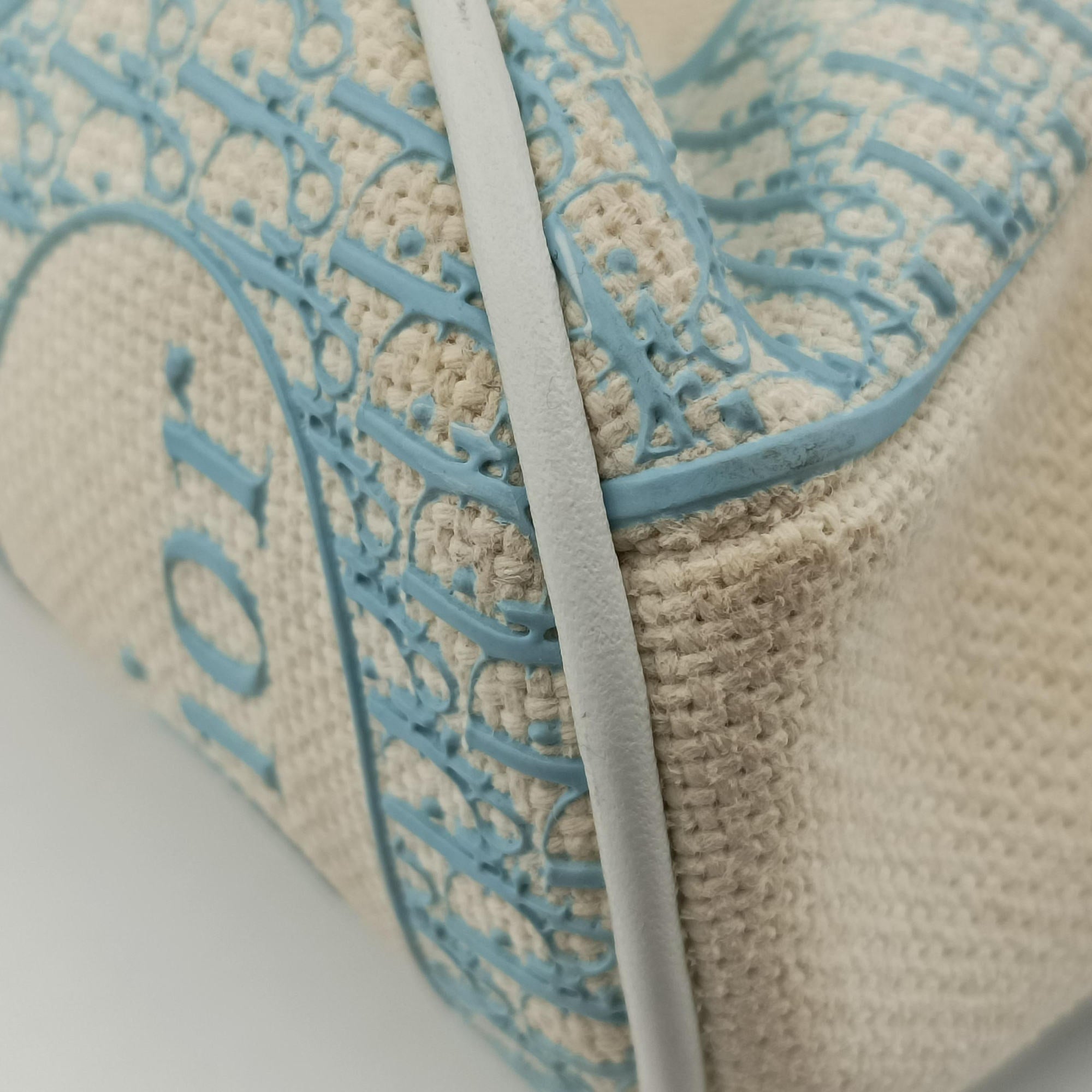 Vintage Christian Dior vintage Trotter White x blue canvas  shoulderbag | stylenewstar