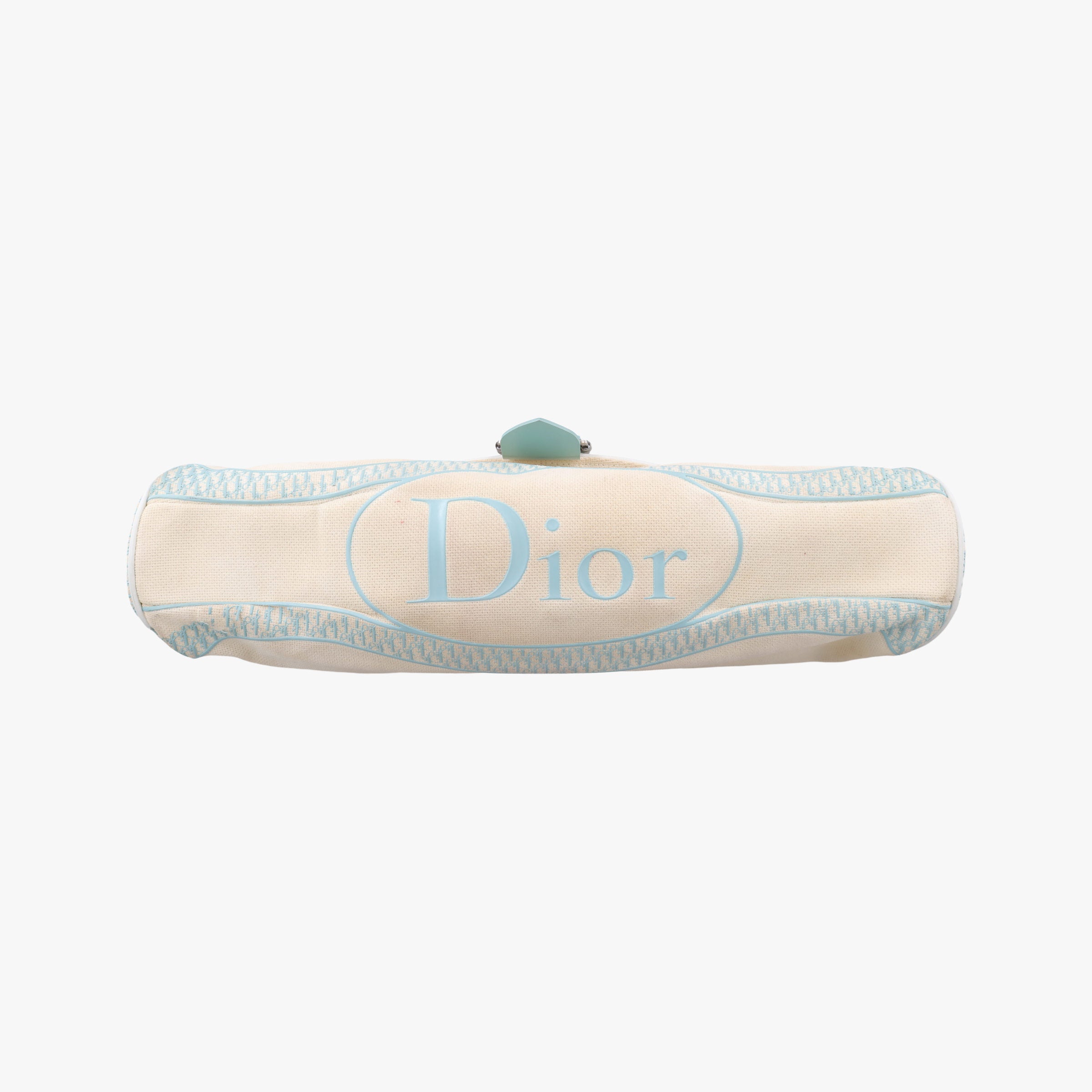 Vintage Christian Dior vintage Trotter White x blue canvas  shoulderbag | stylenewstar