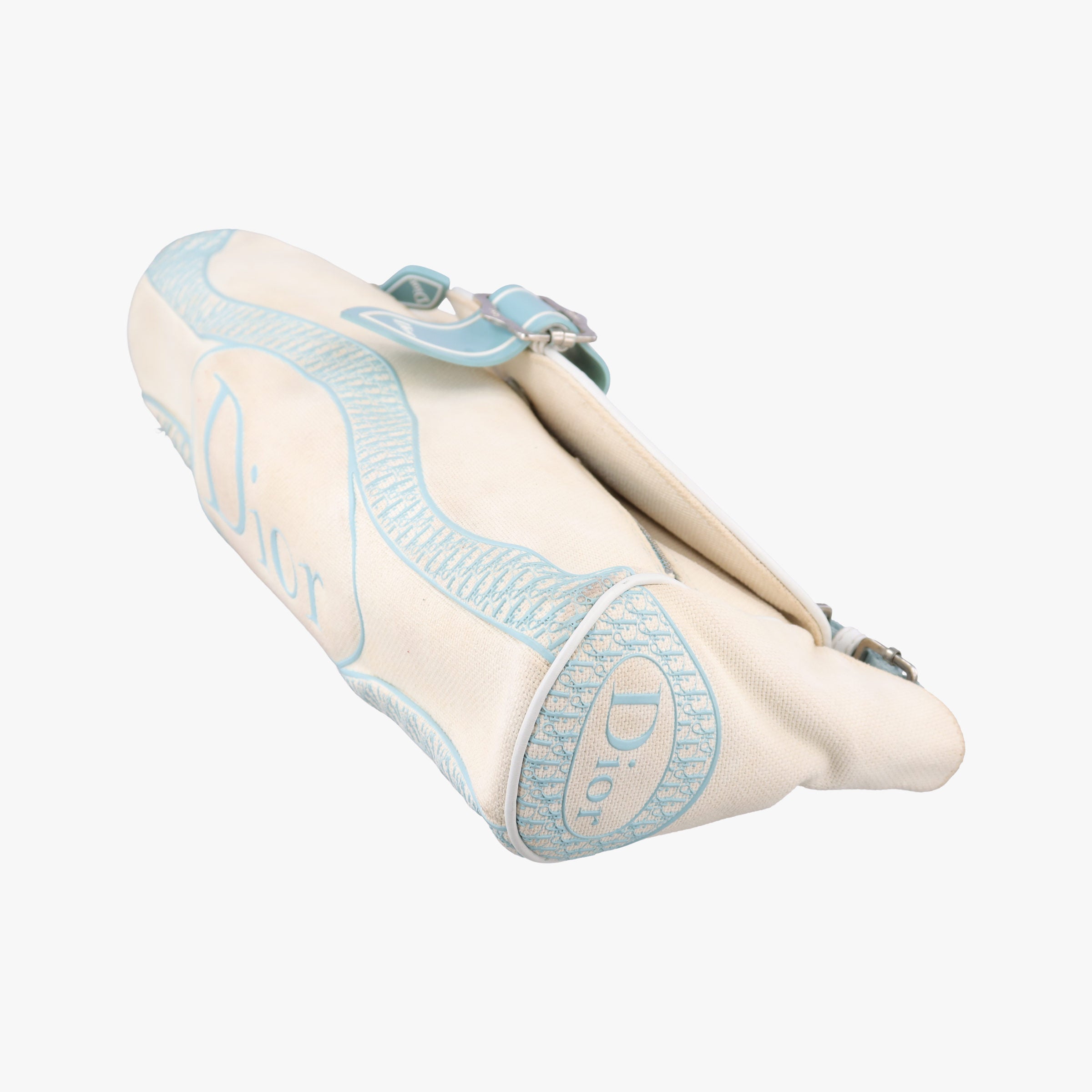 Vintage Christian Dior vintage Trotter White x blue canvas  shoulderbag | stylenewstar