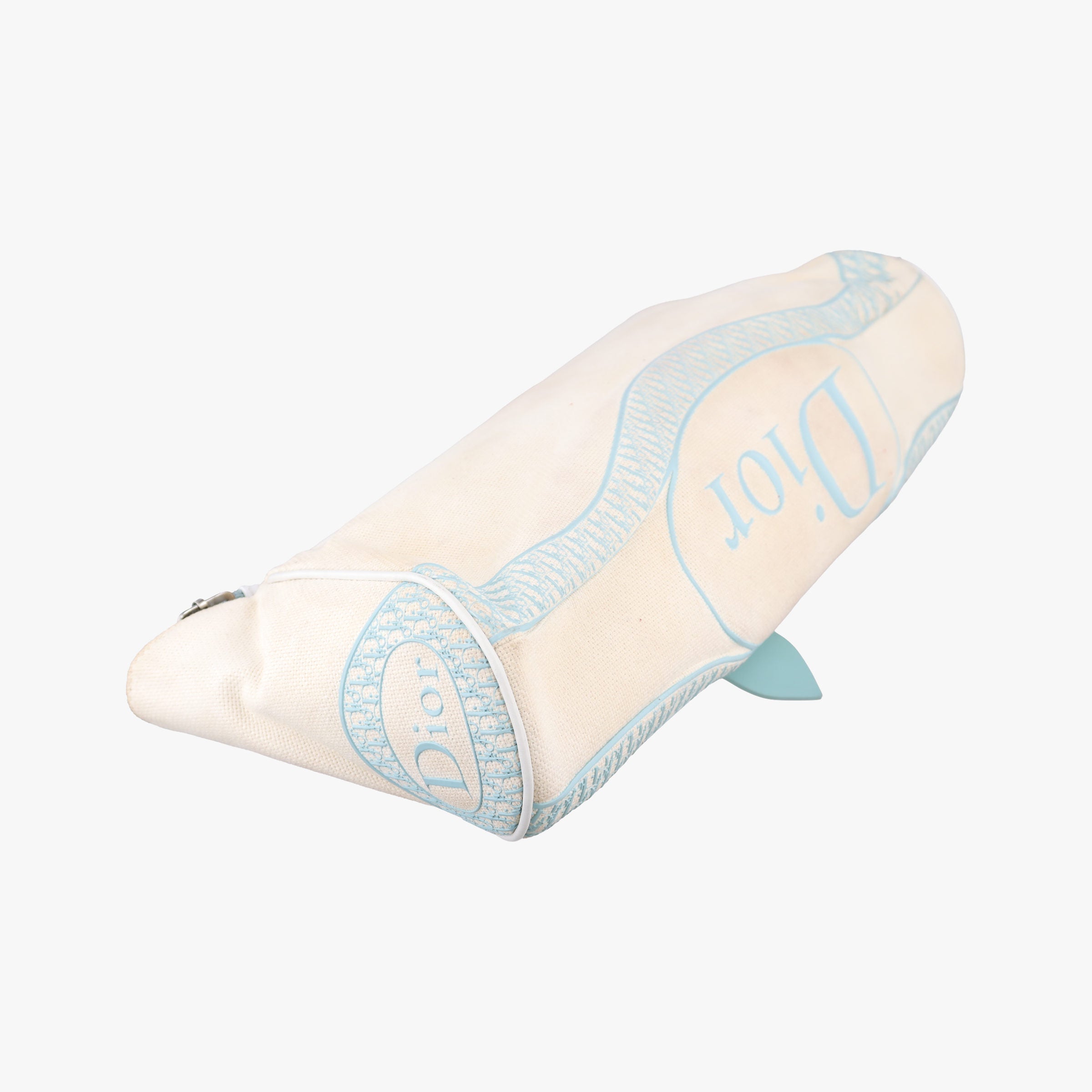 Vintage Christian Dior vintage Trotter White x blue canvas  shoulderbag | stylenewstar