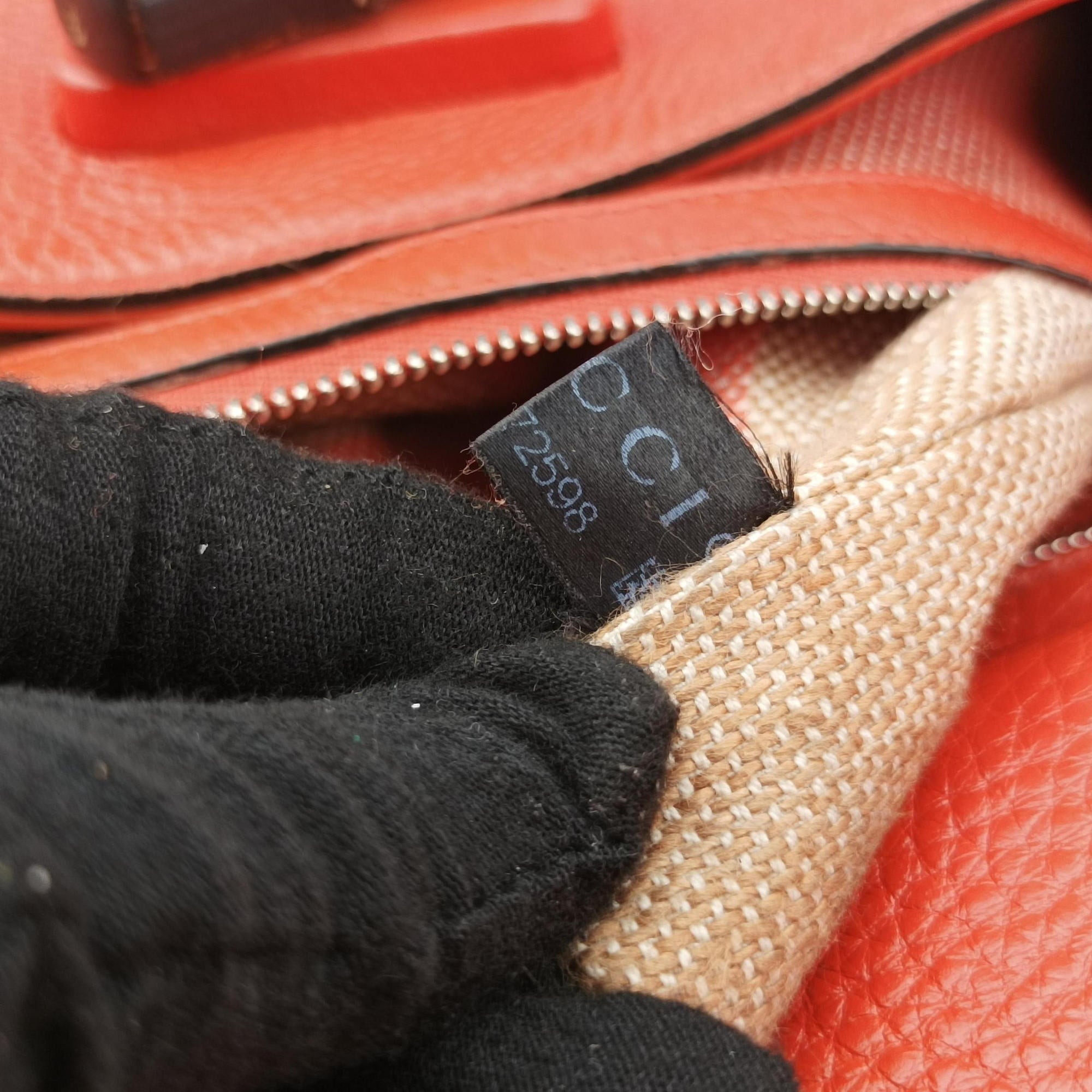 Secondhand Gucci Bamboo Daily Orange Leather 392013 shoulderbag | stylenewstar