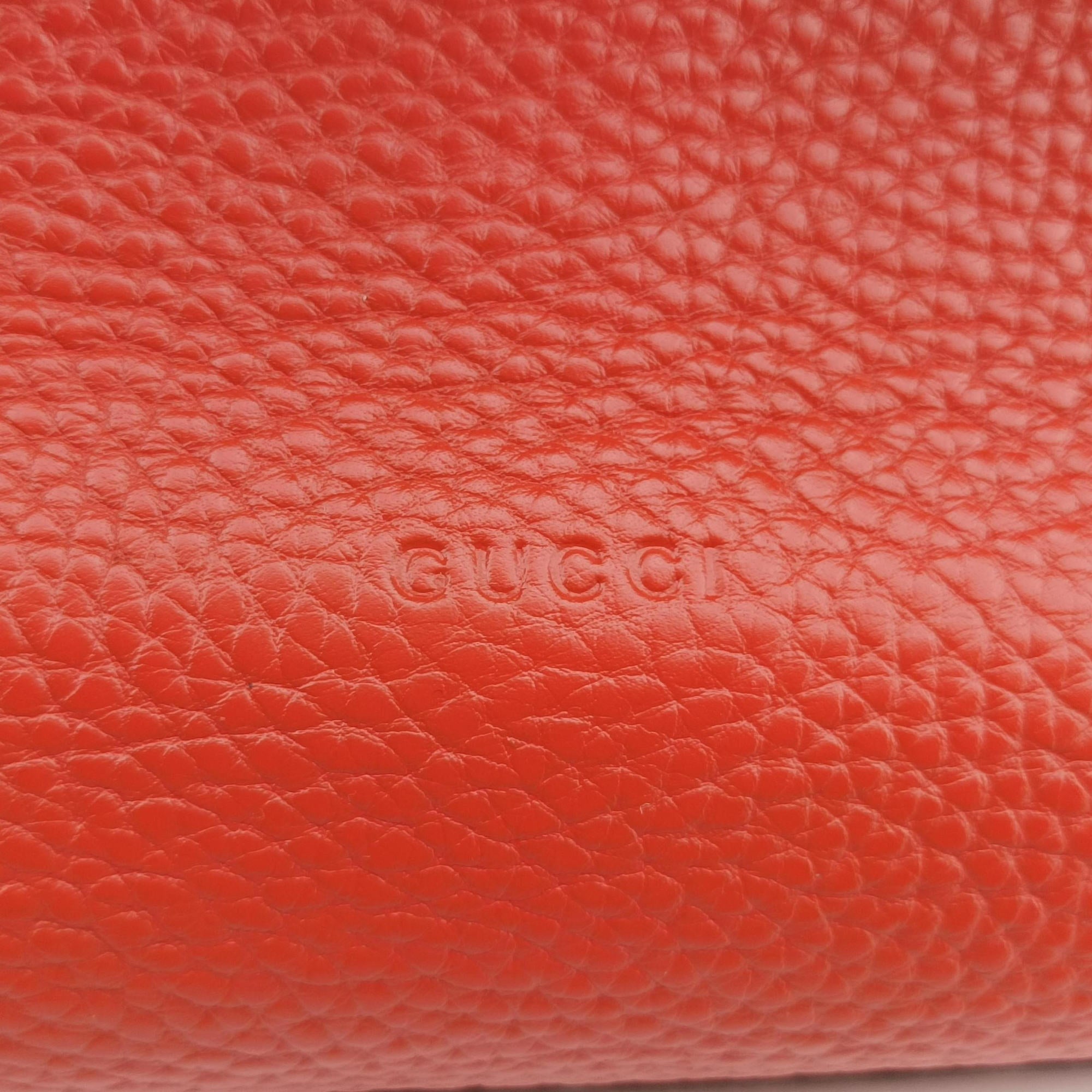 Secondhand Gucci Bamboo Daily Orange Leather 392013 shoulderbag | stylenewstar