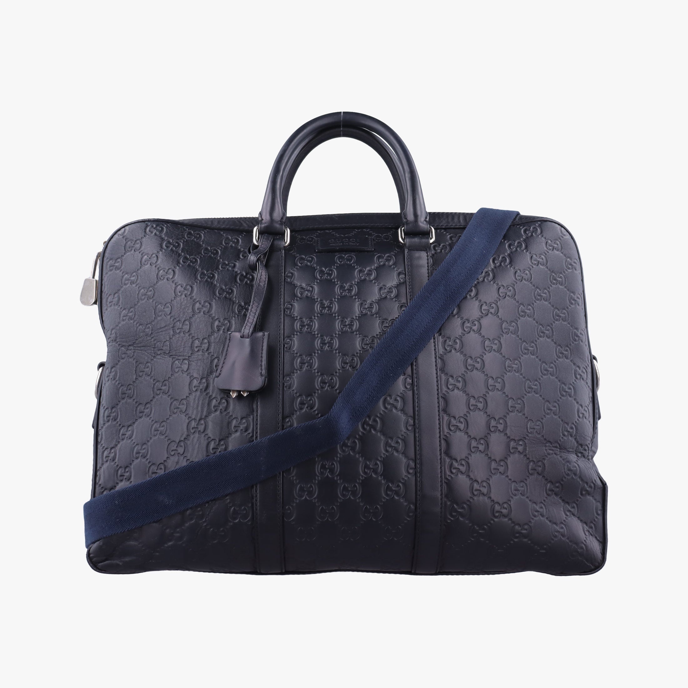 Secondhand Gucci Signature Navy Leather 428041 shoulderbag | stylenewstar