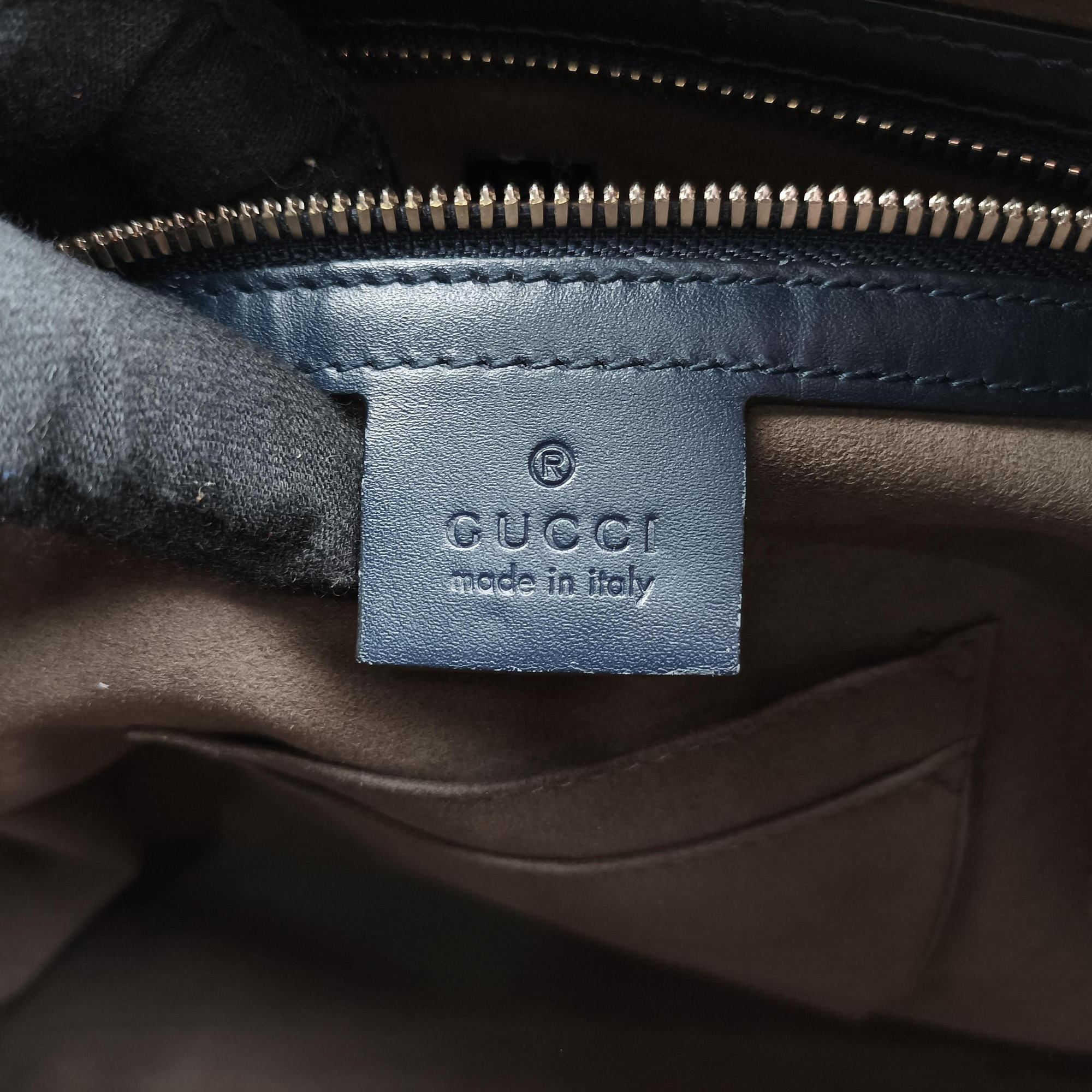 Secondhand Gucci Signature Navy Leather 428041 shoulderbag | stylenewstar