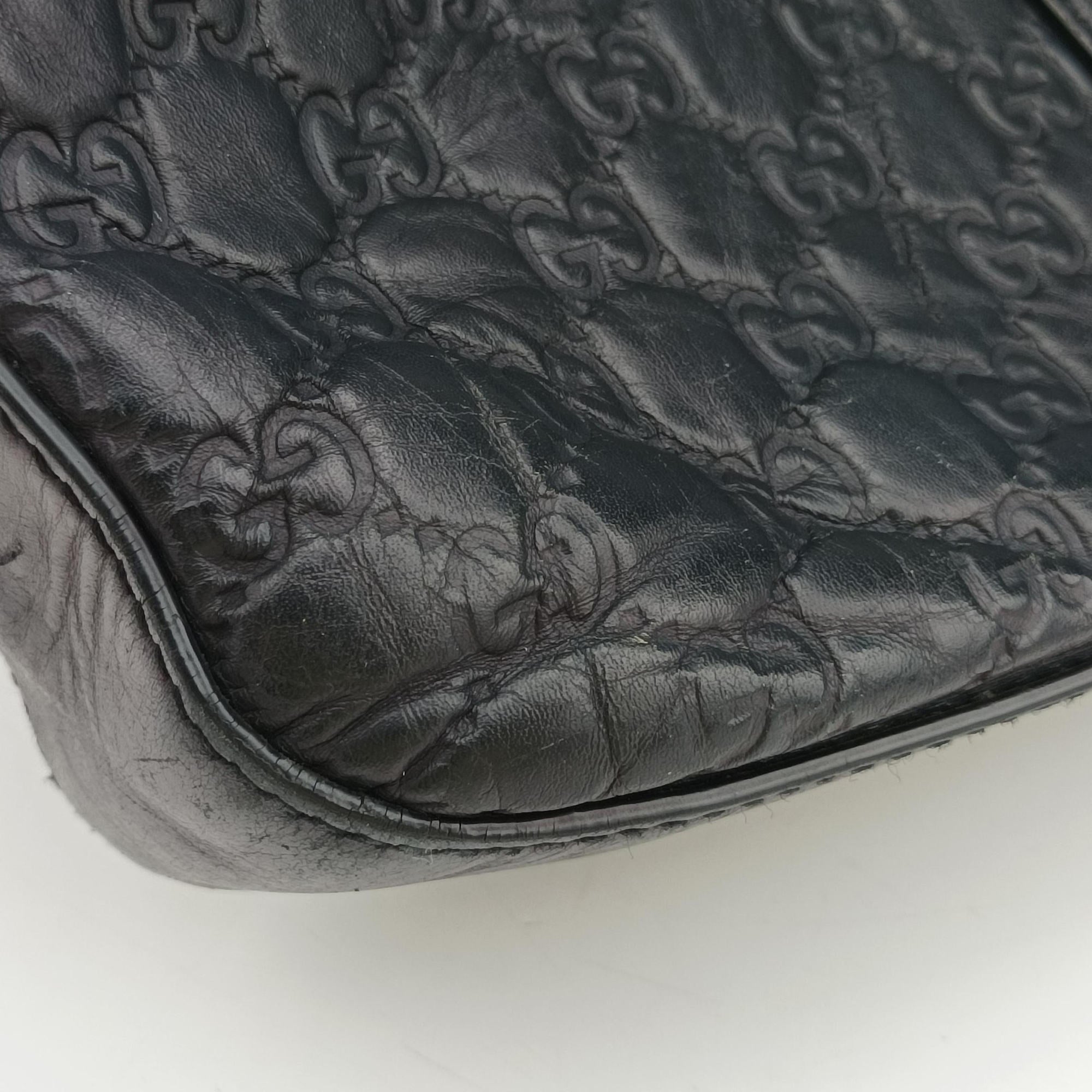 Secondhand Gucci Signature Navy Leather 428041 shoulderbag | stylenewstar