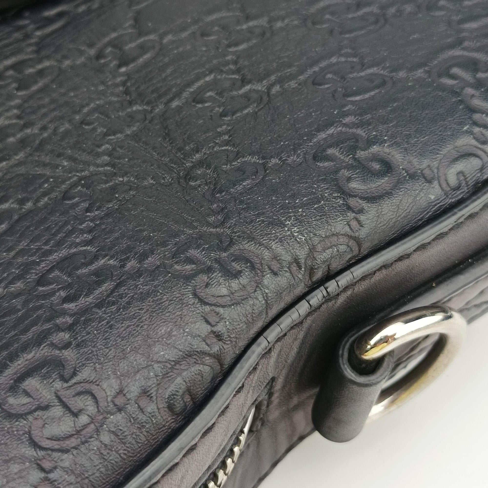 Secondhand Gucci Signature Navy Leather 428041 shoulderbag | stylenewstar