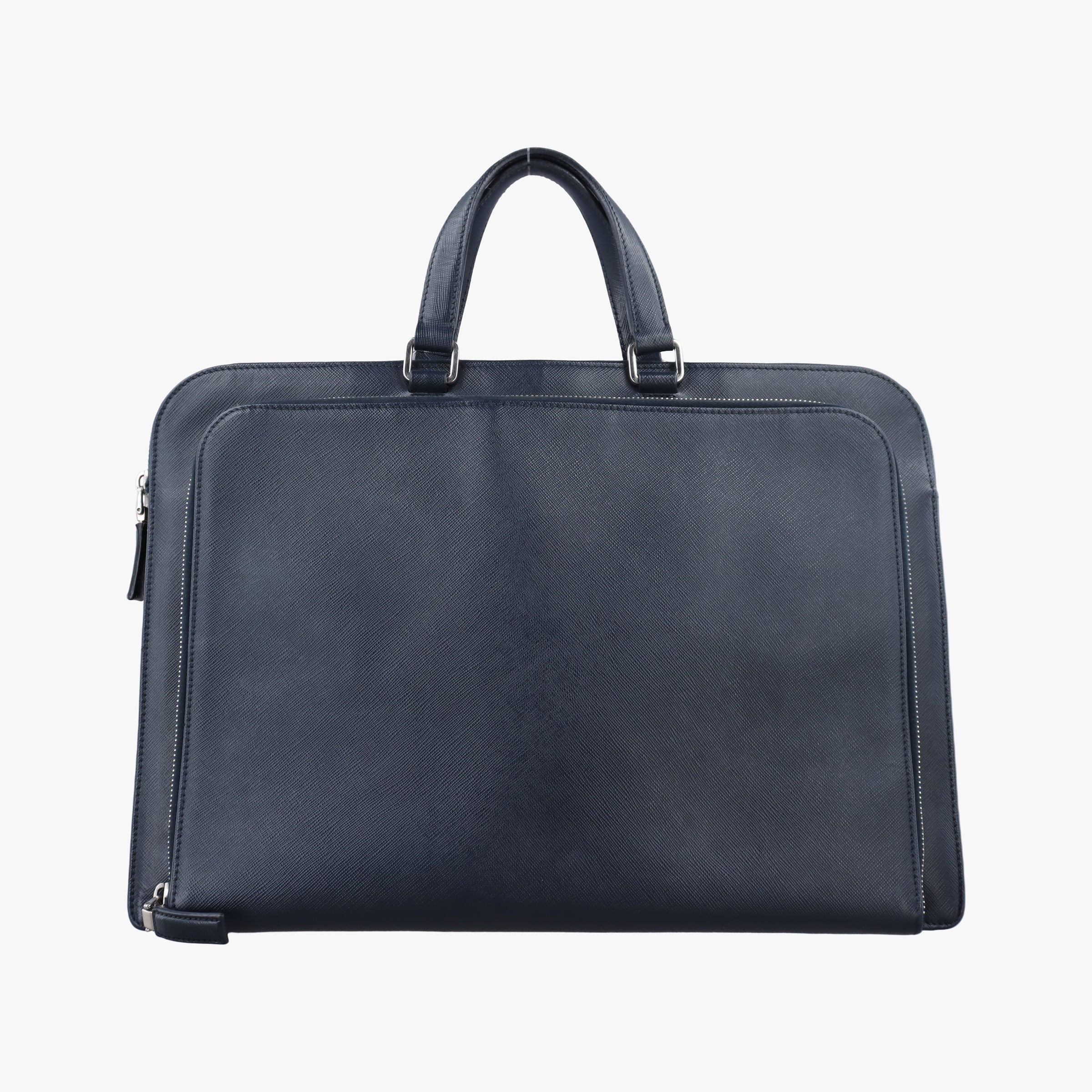 Vintage Prada Triangle Logo Plate Navy Saffiano Leather  handbag | stylenewstar