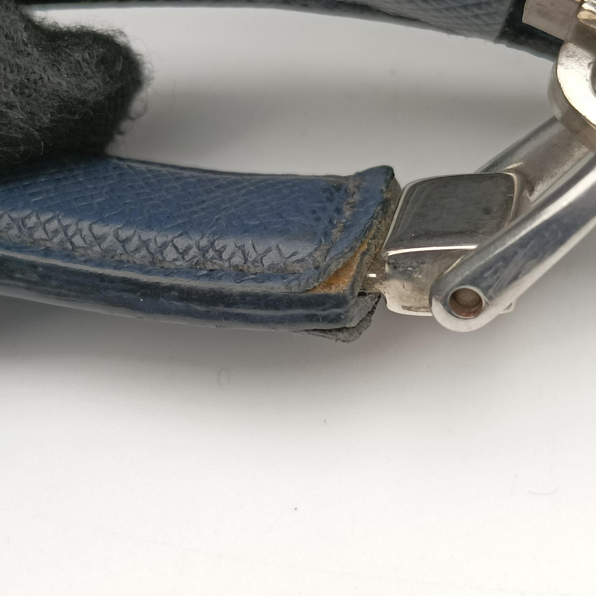 Vintage Prada Triangle Logo Plate Navy Saffiano Leather  handbag | stylenewstar