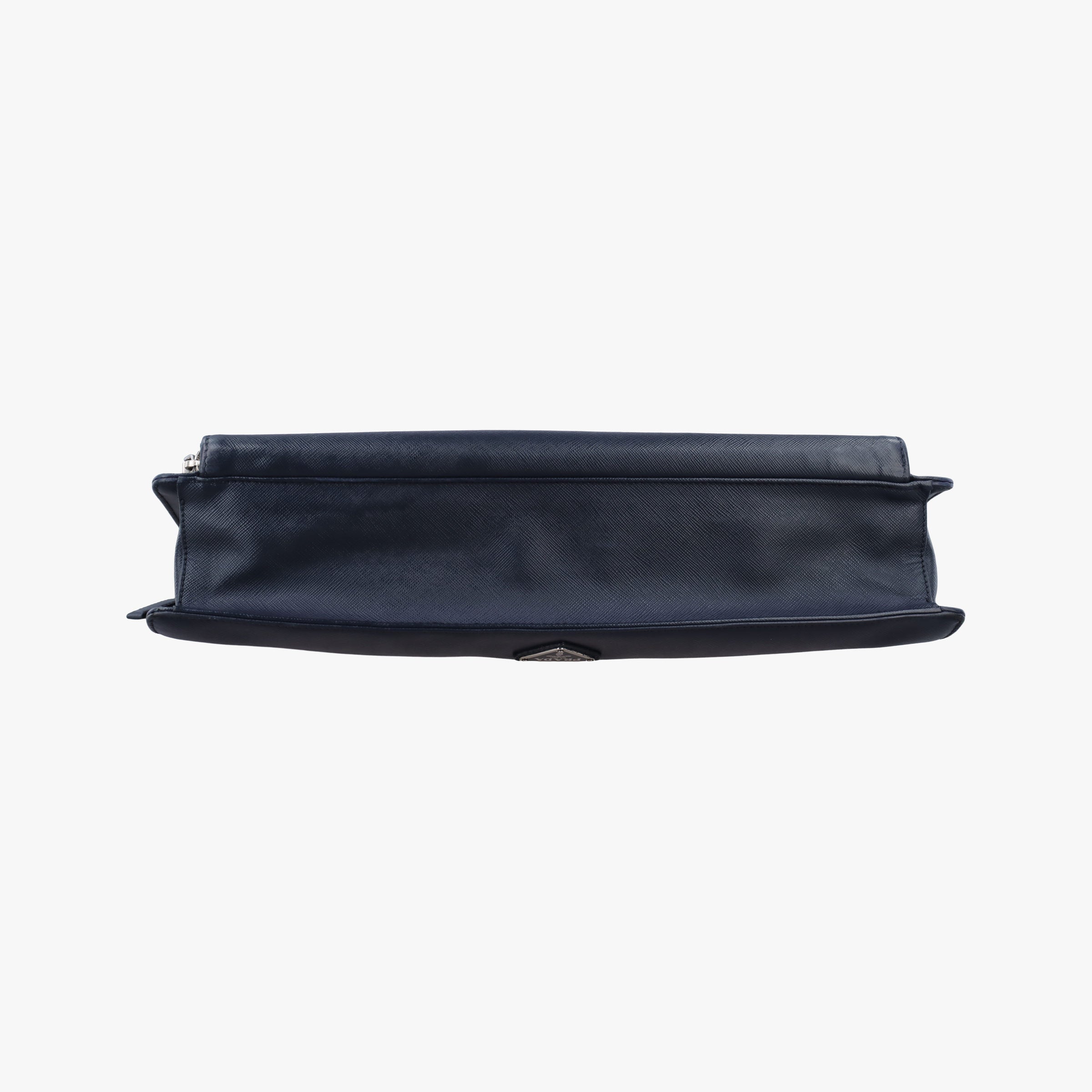 Vintage Prada Triangle Logo Plate Navy Saffiano Leather  handbag | stylenewstar