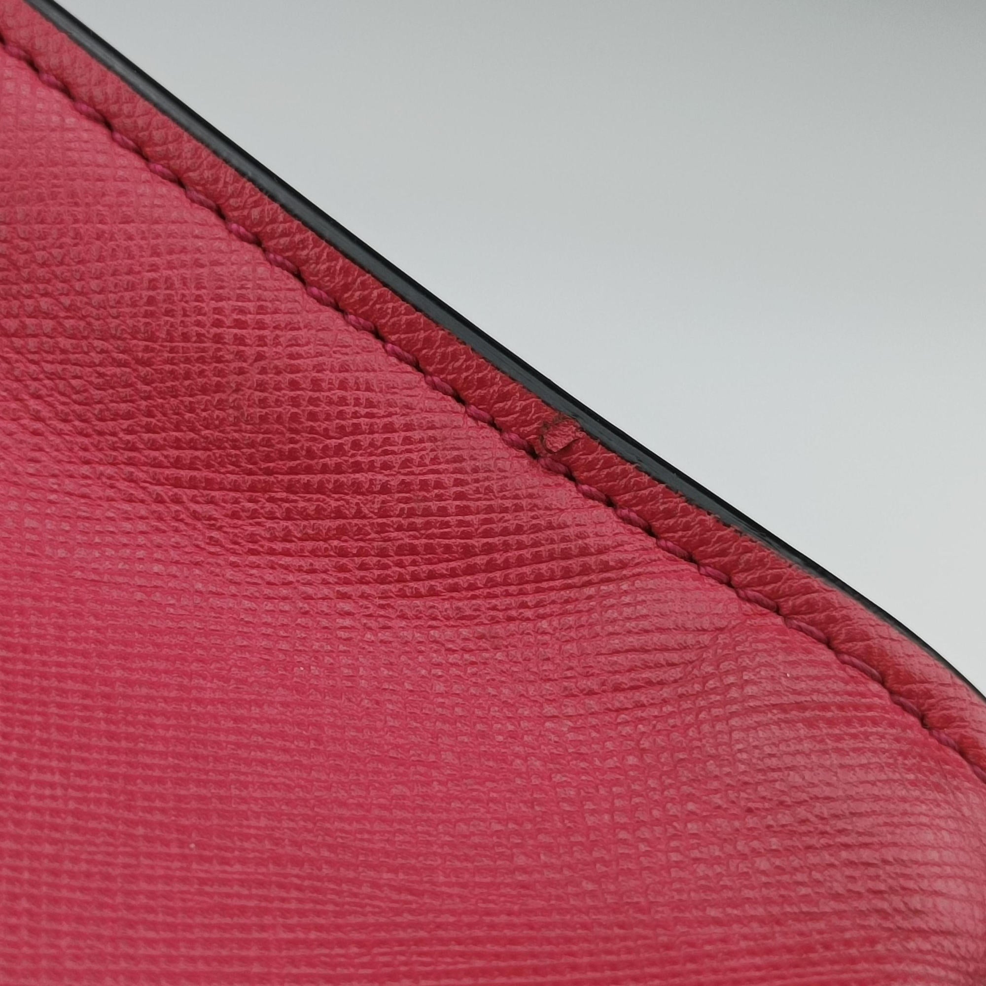 Pre-owned Prada Triple Pocket Tote Rose SAFFIANO Leather BN2606 shoulderbag | stylenewstar