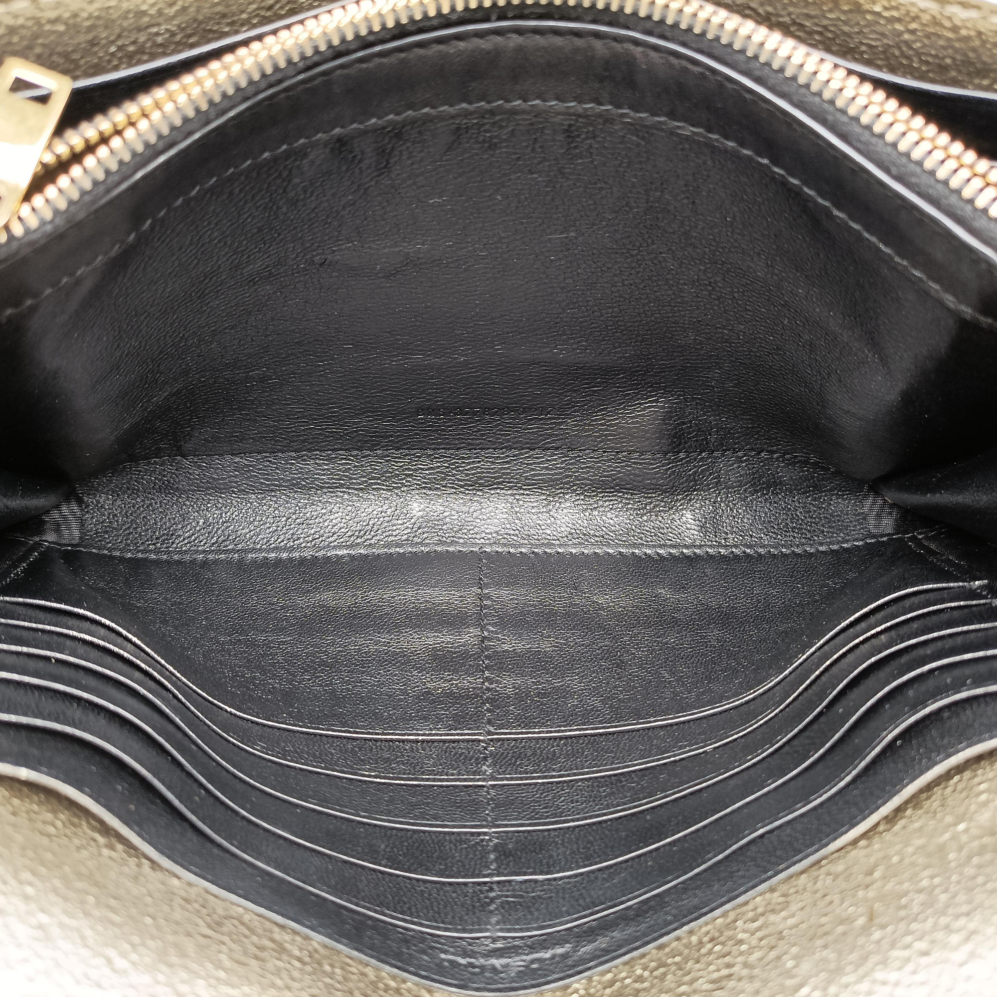 Pre-owned Yves Saint Laurent Cassandra Envelope Golden leather 377828 shoulderbag | stylenewstar